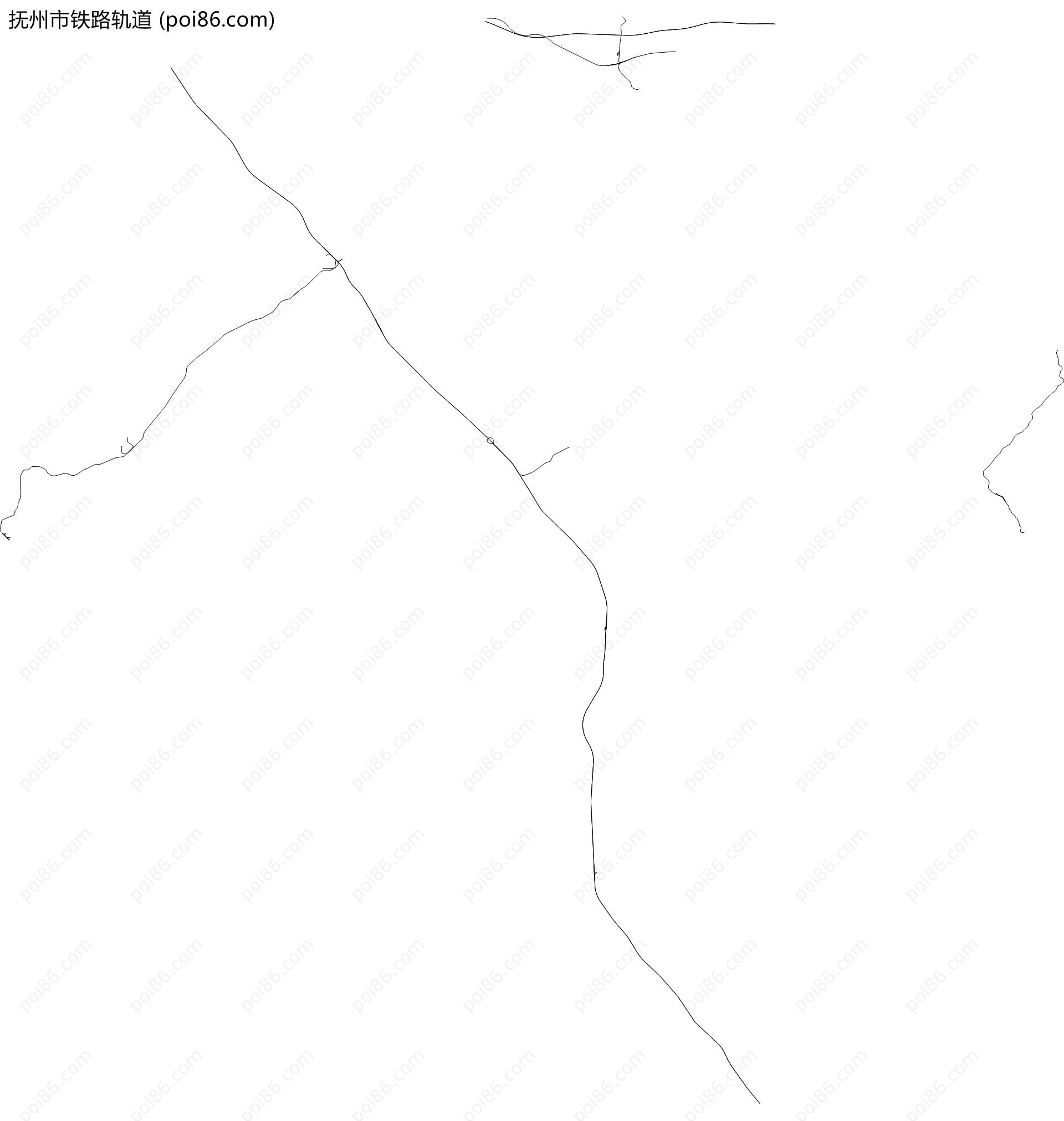 抚州市铁路轨道地图