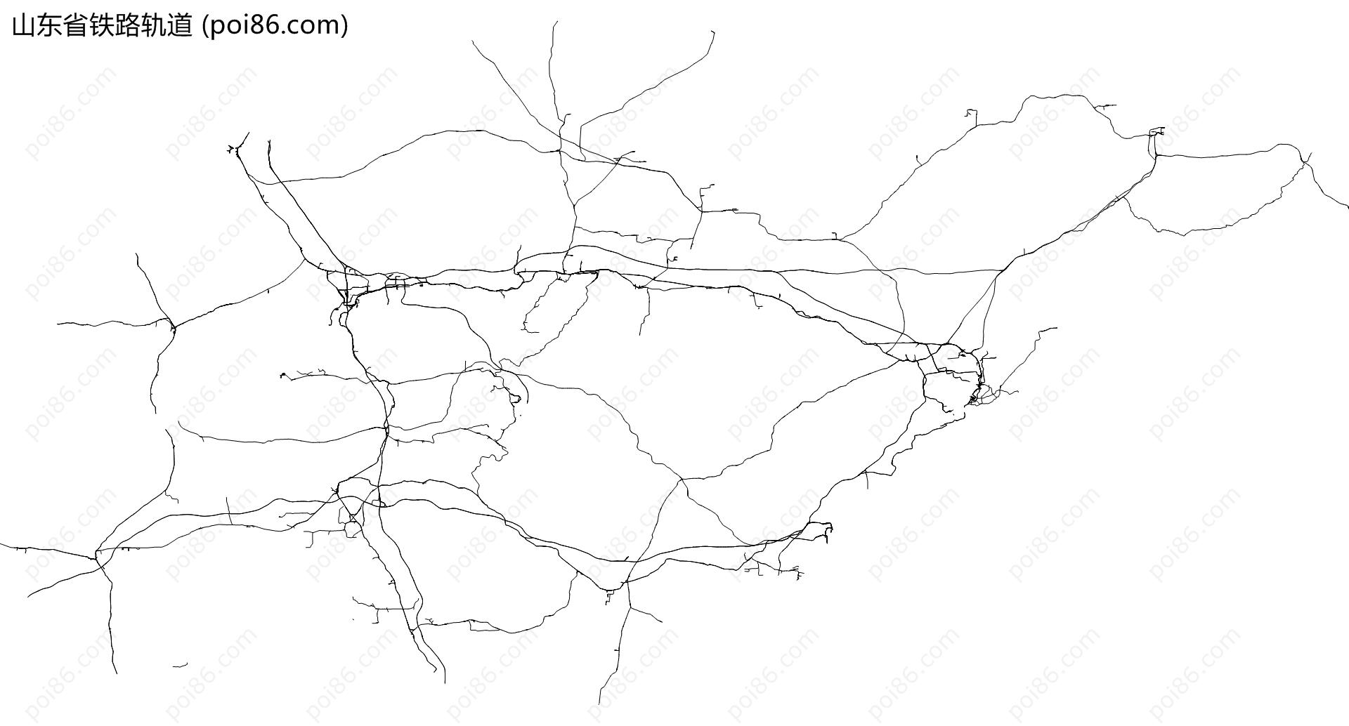 山东省铁路轨道地图