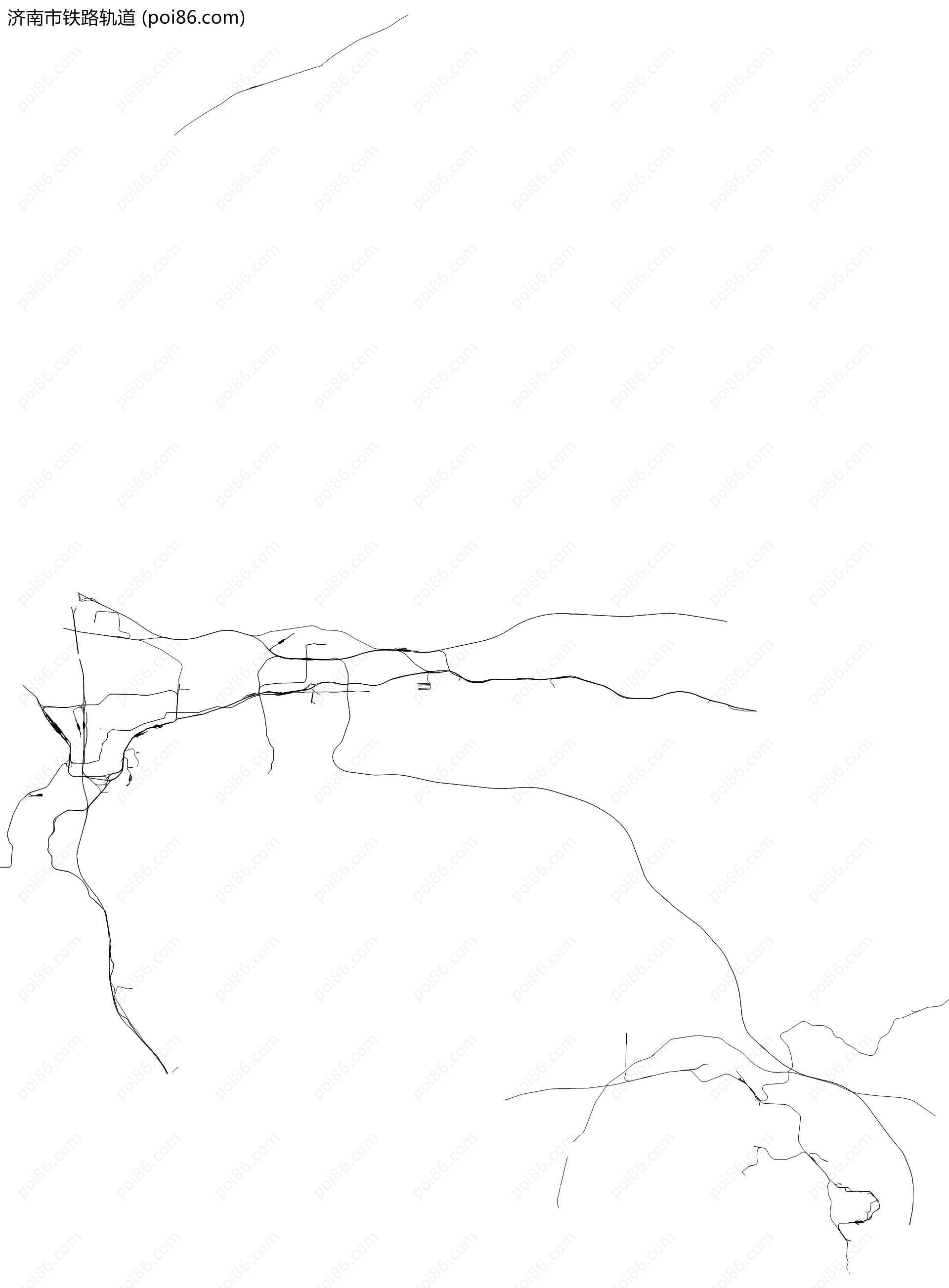 济南市铁路轨道地图