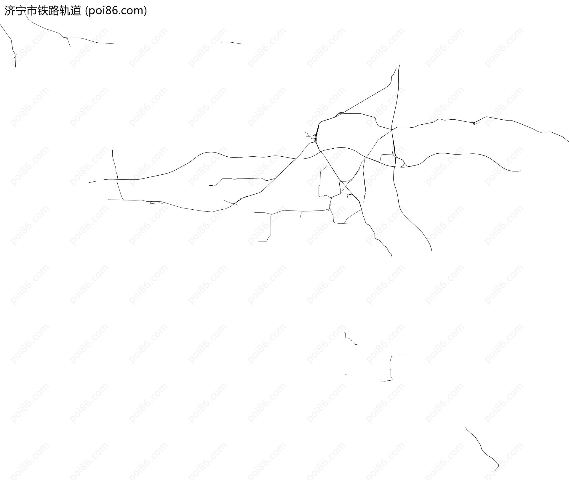 济宁市铁路轨道地图