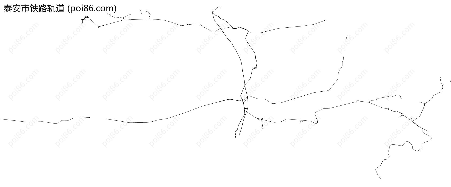 泰安市铁路轨道地图