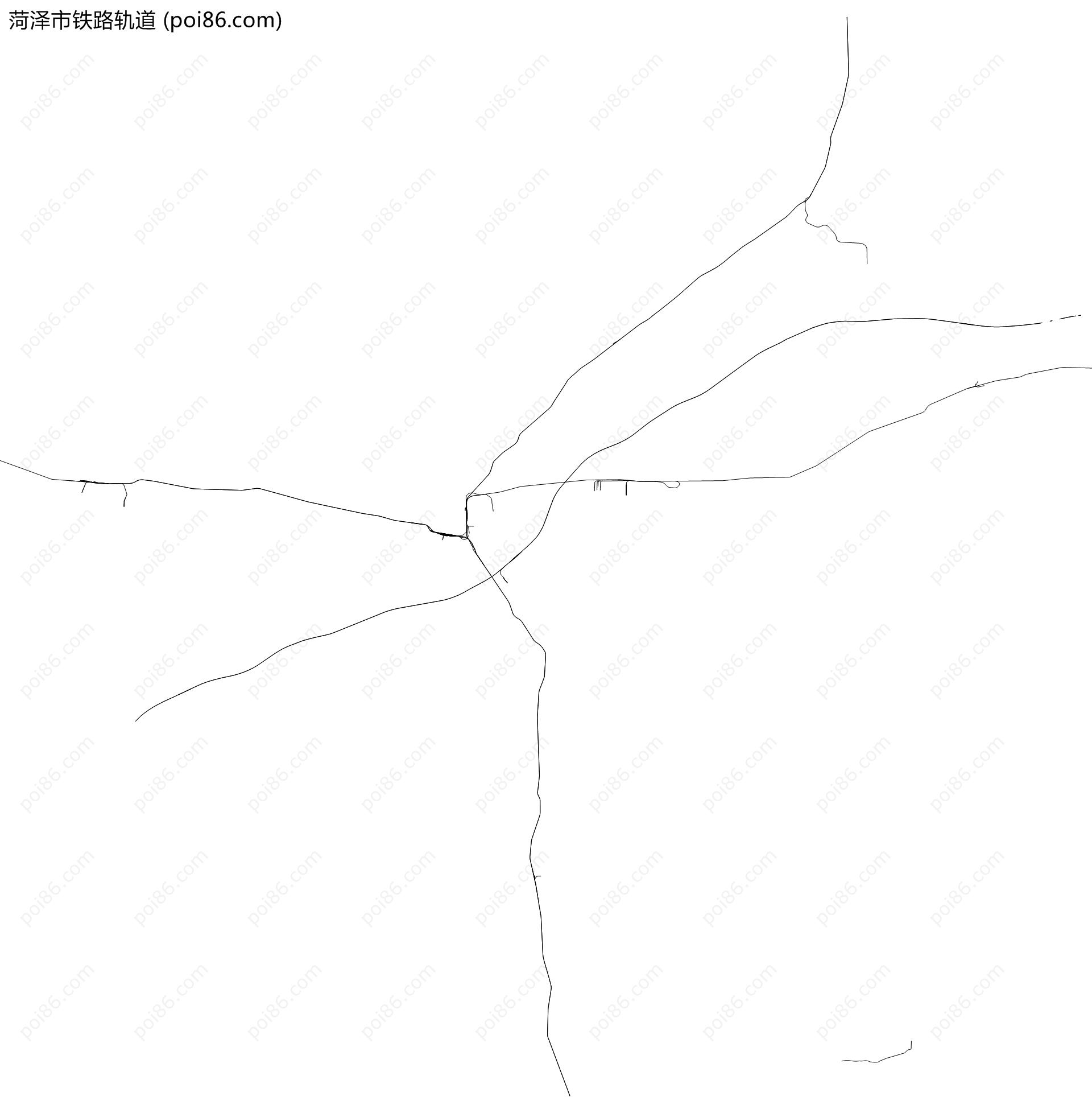 菏泽市铁路轨道地图
