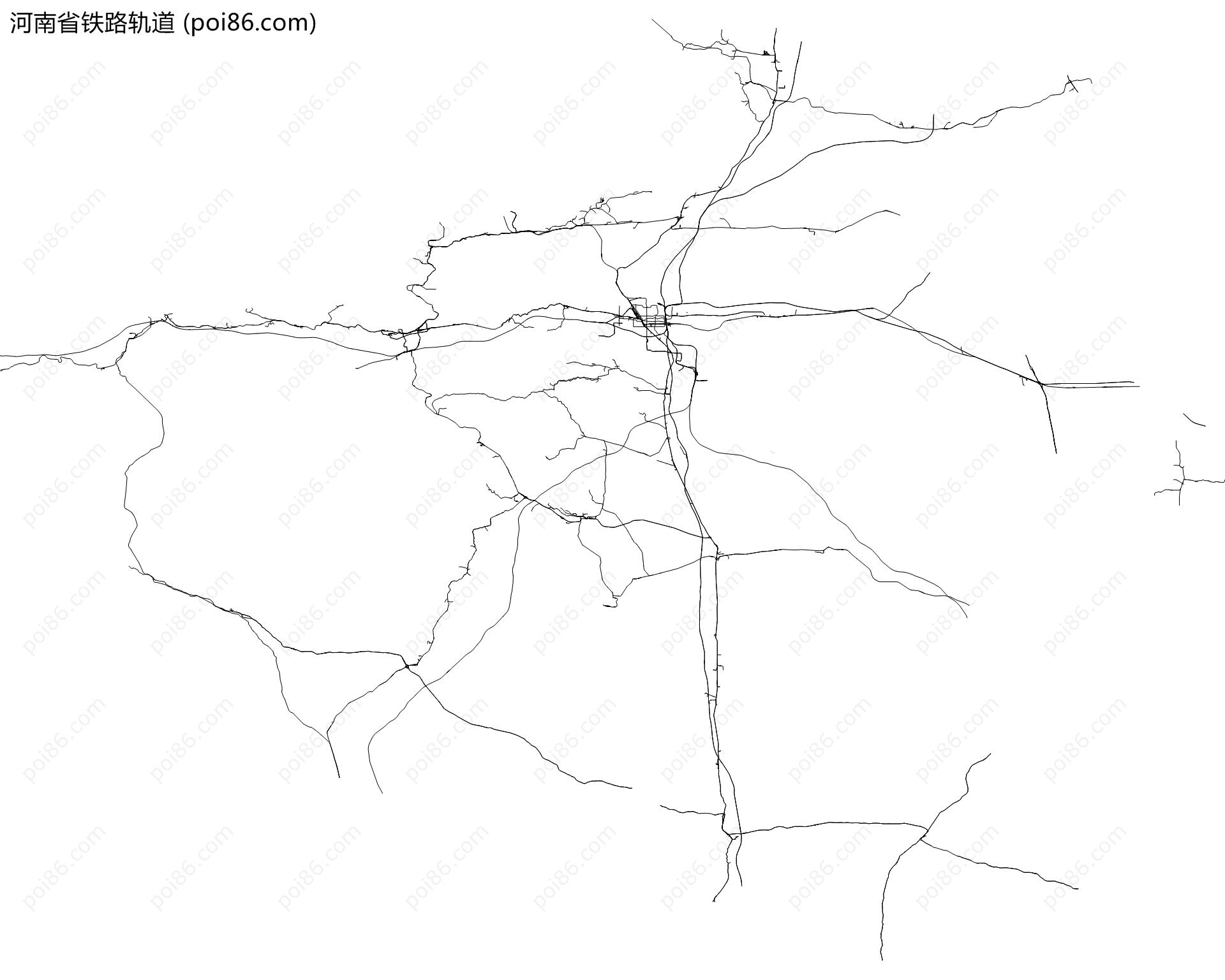 河南省铁路轨道地图