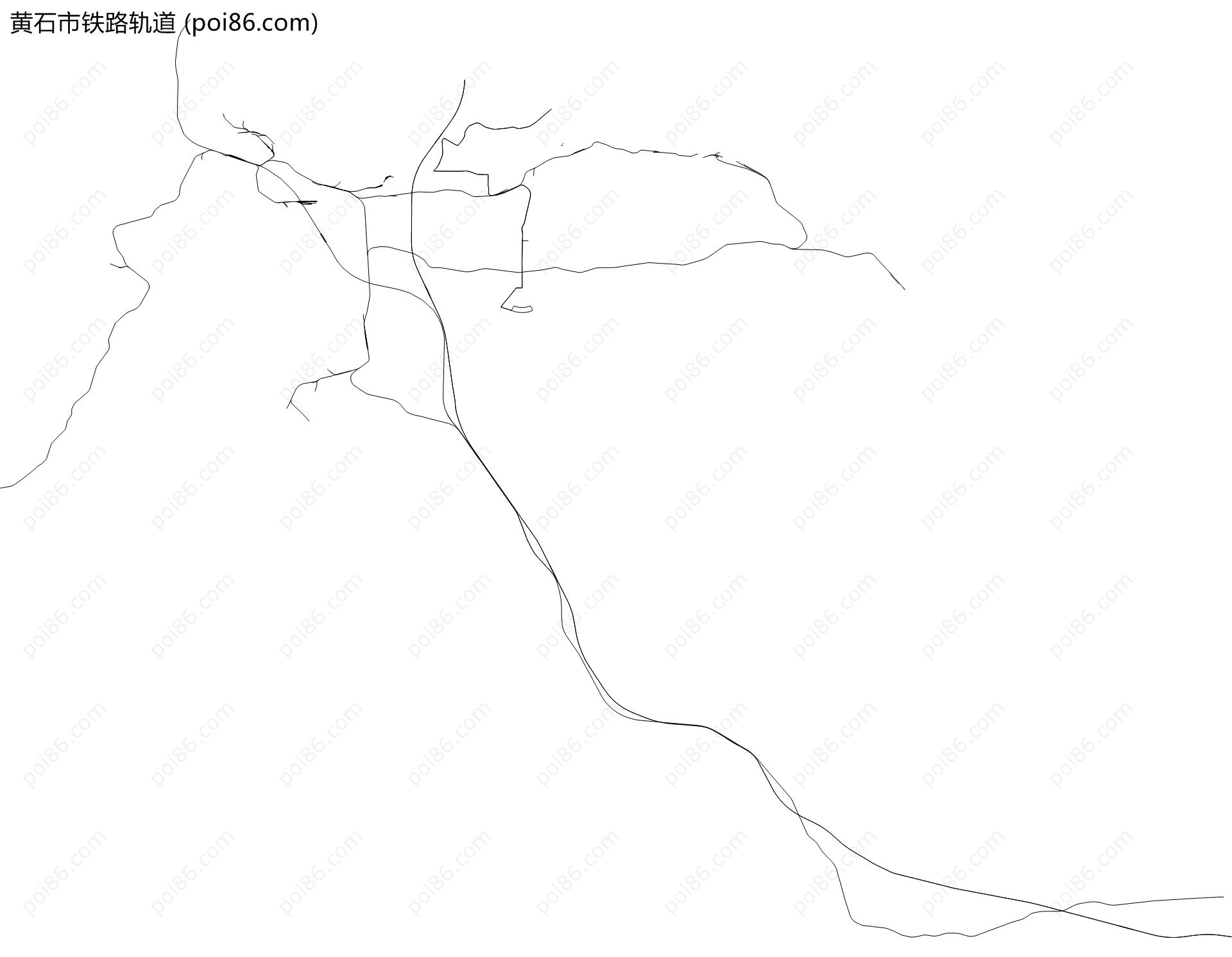 黄石市铁路轨道地图