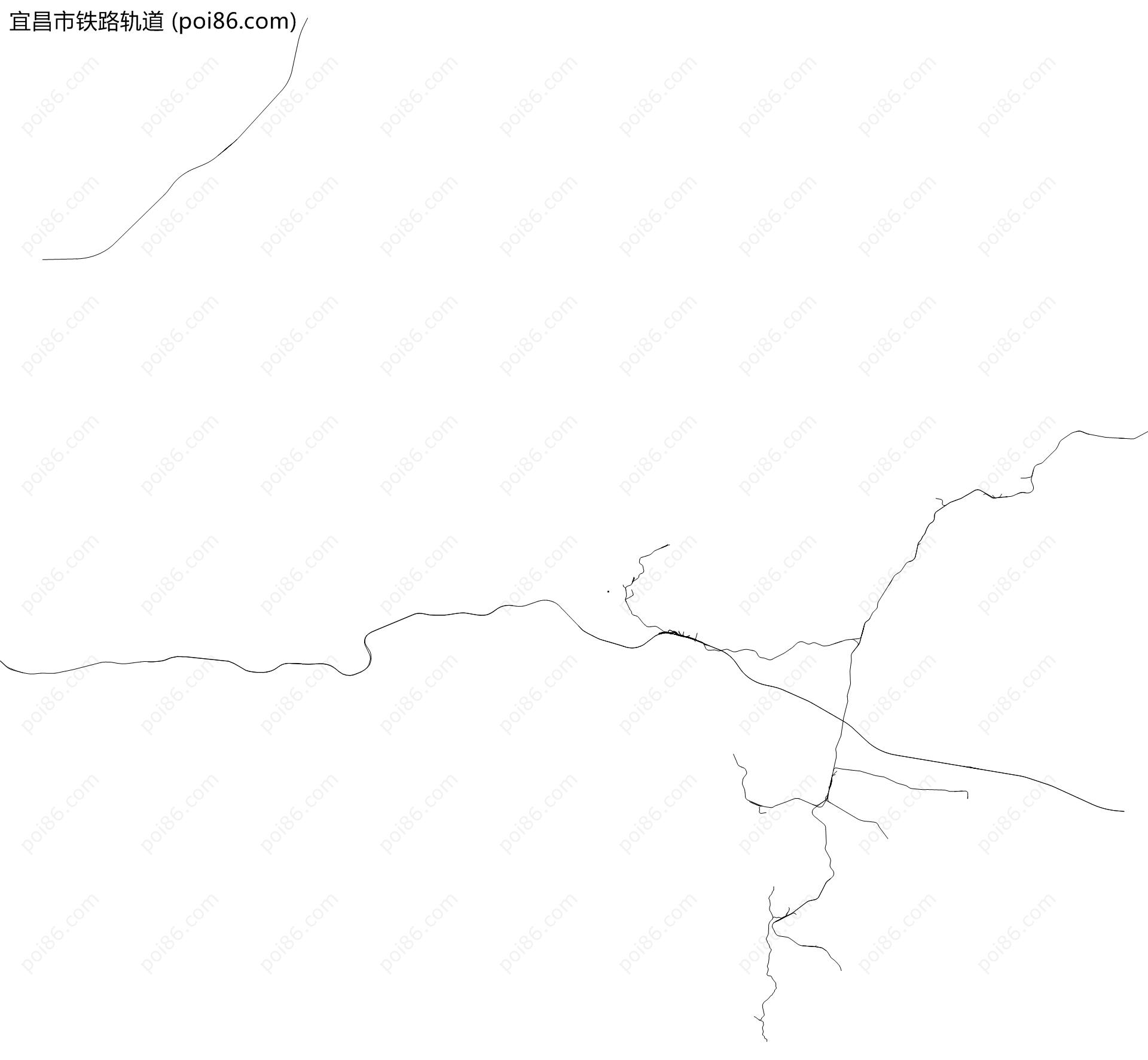宜昌市铁路轨道地图