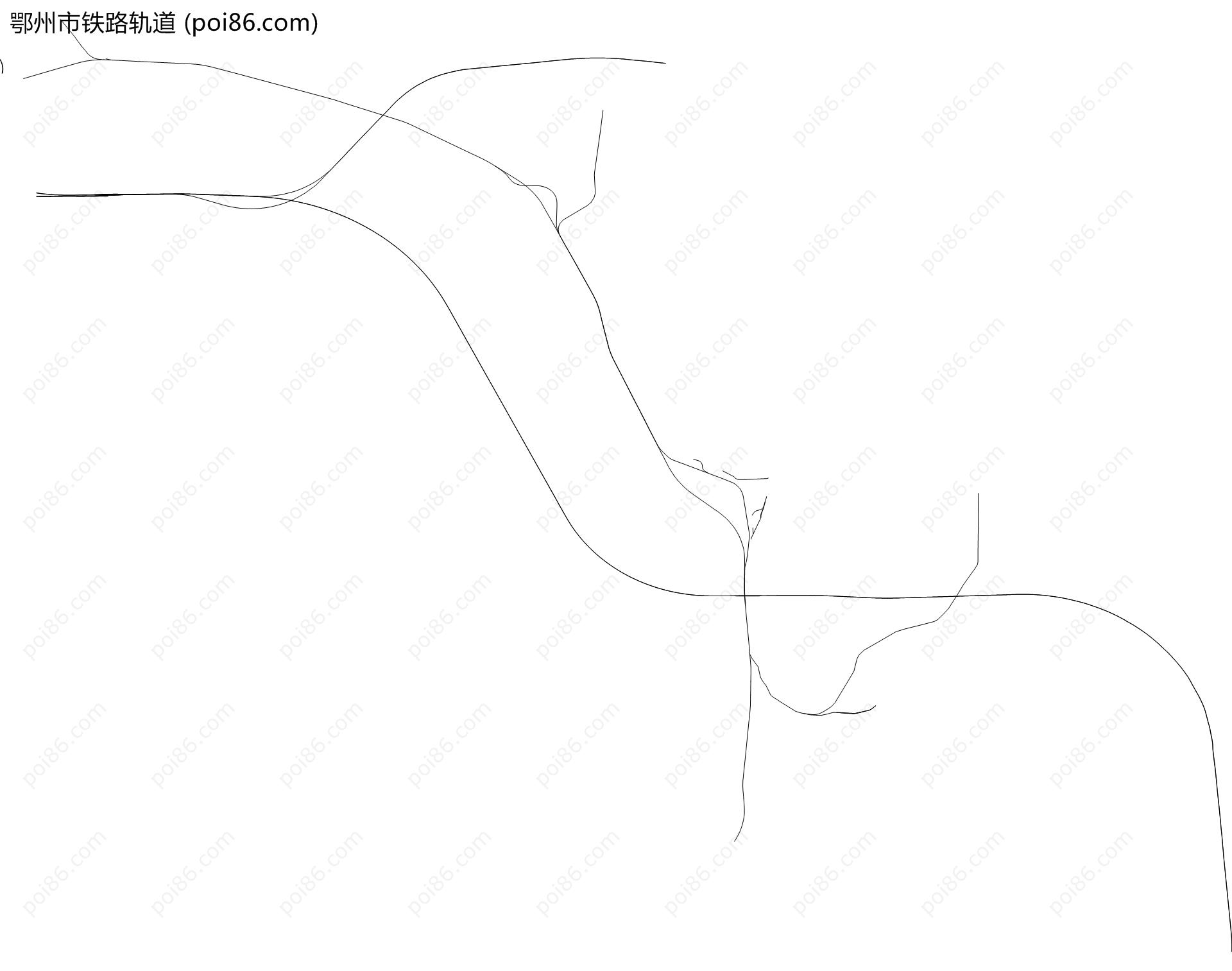 鄂州市铁路轨道地图