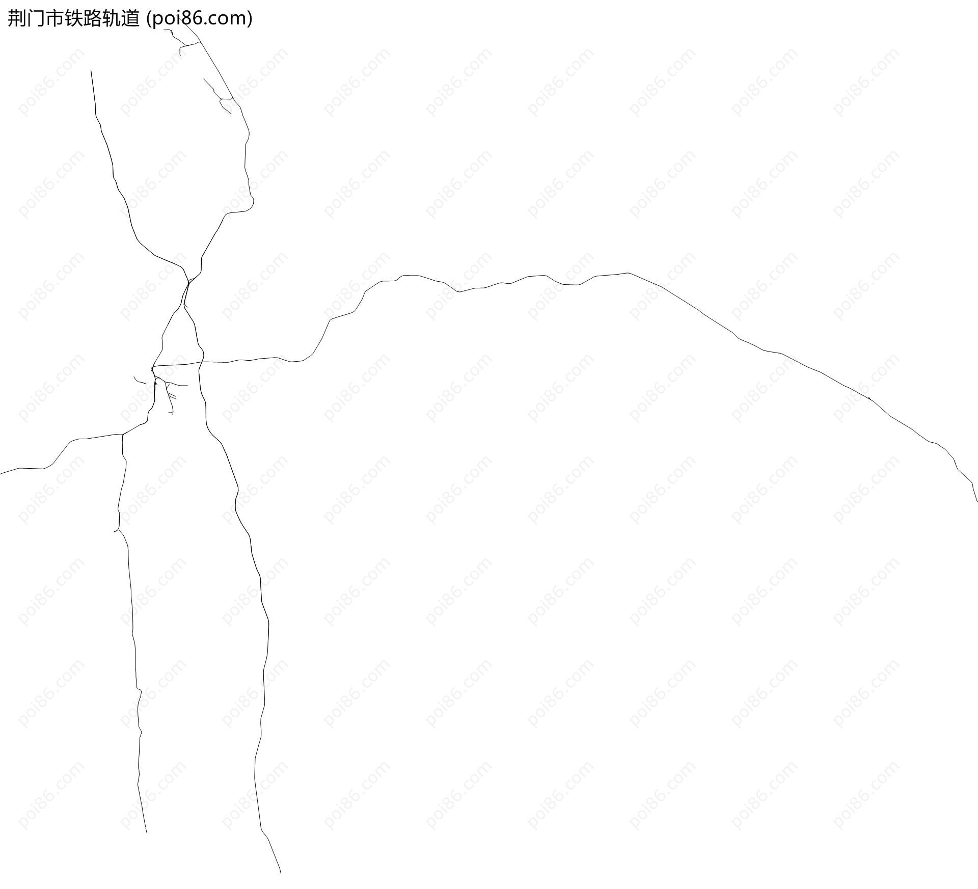 荆门市铁路轨道地图