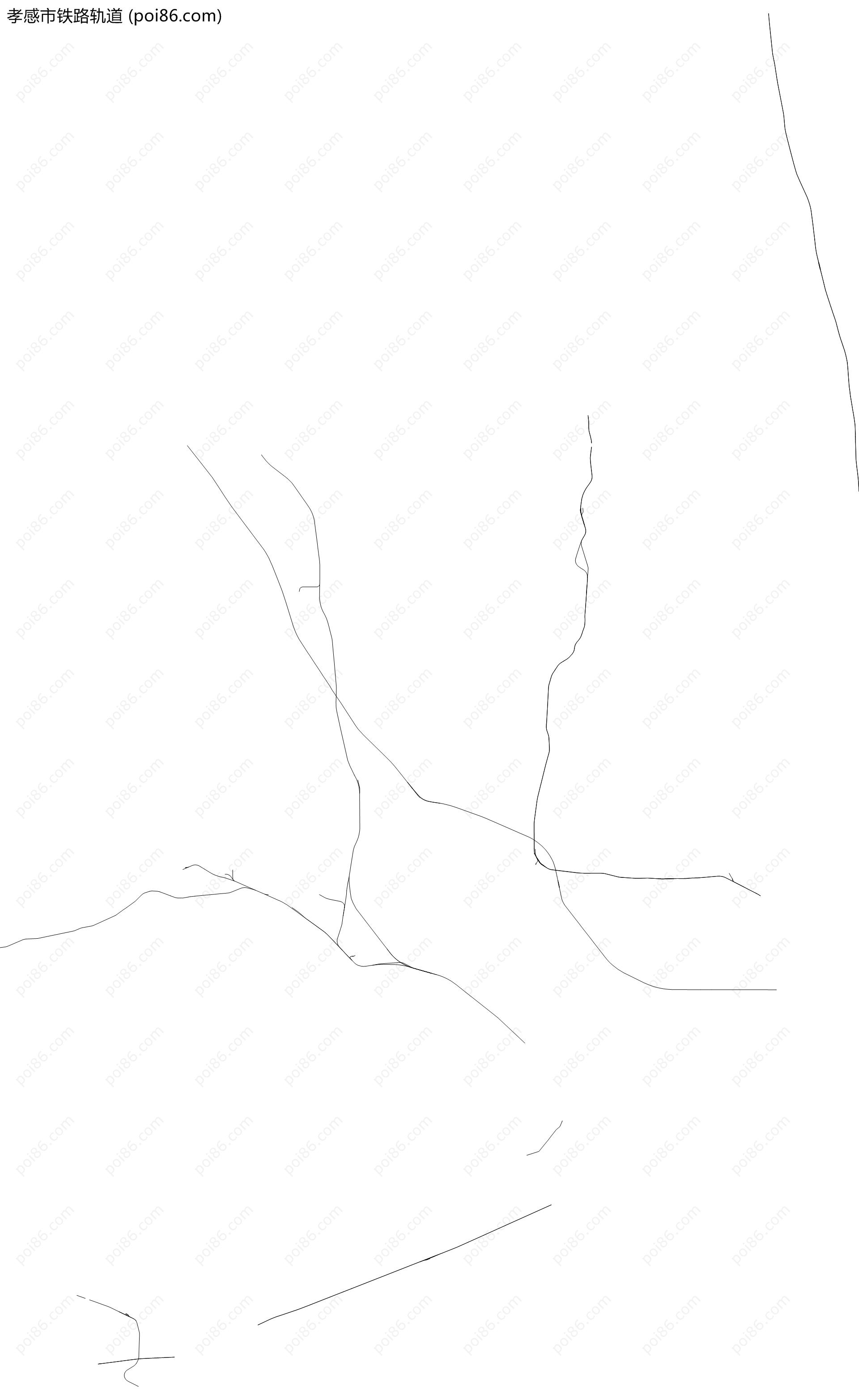 孝感市铁路轨道地图