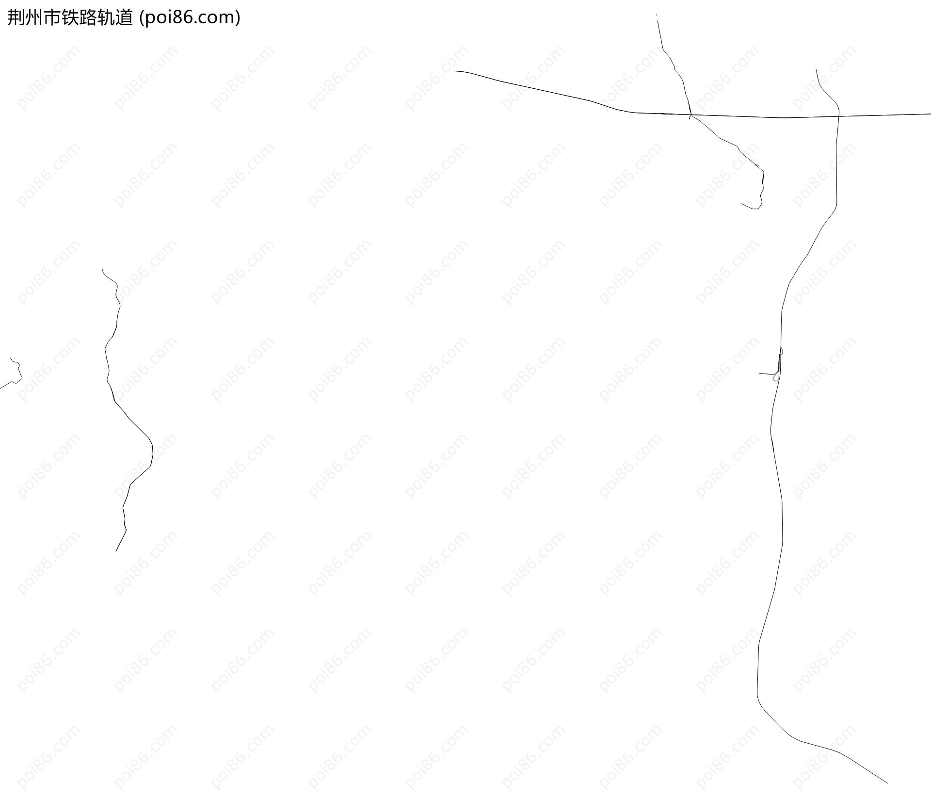荆州市铁路轨道地图