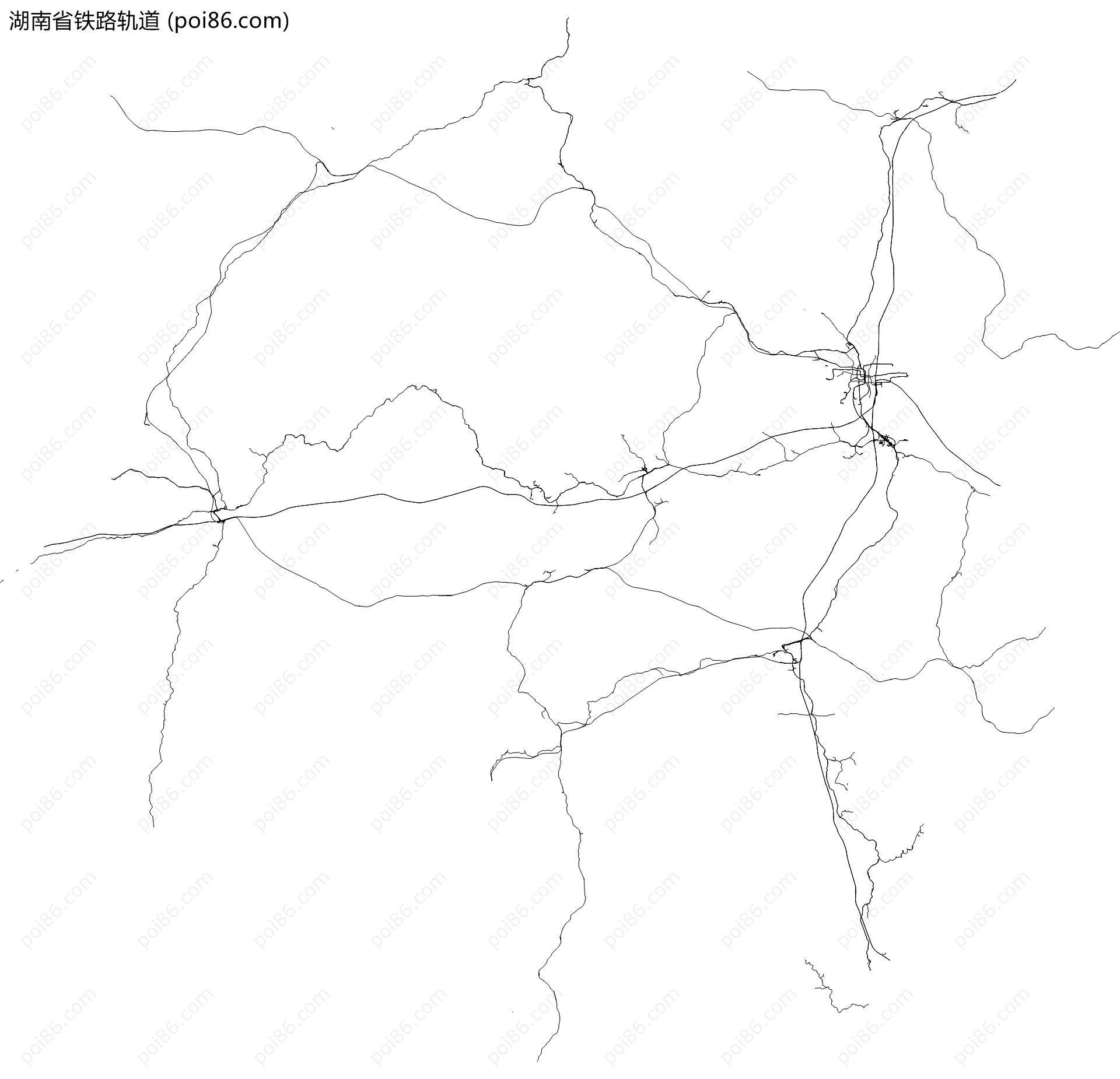 湖南省铁路轨道地图