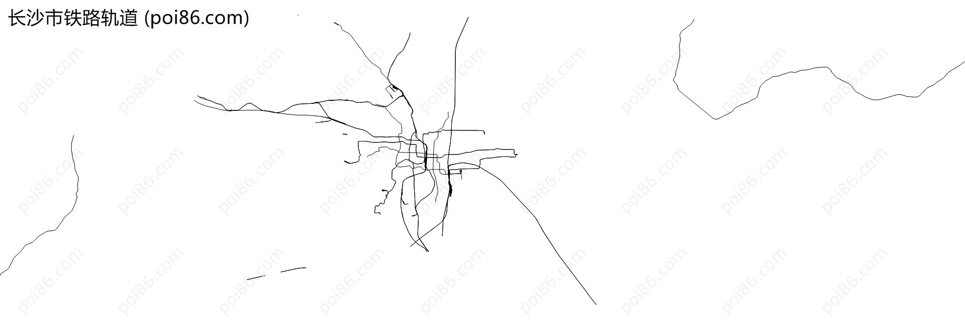 长沙市铁路轨道地图