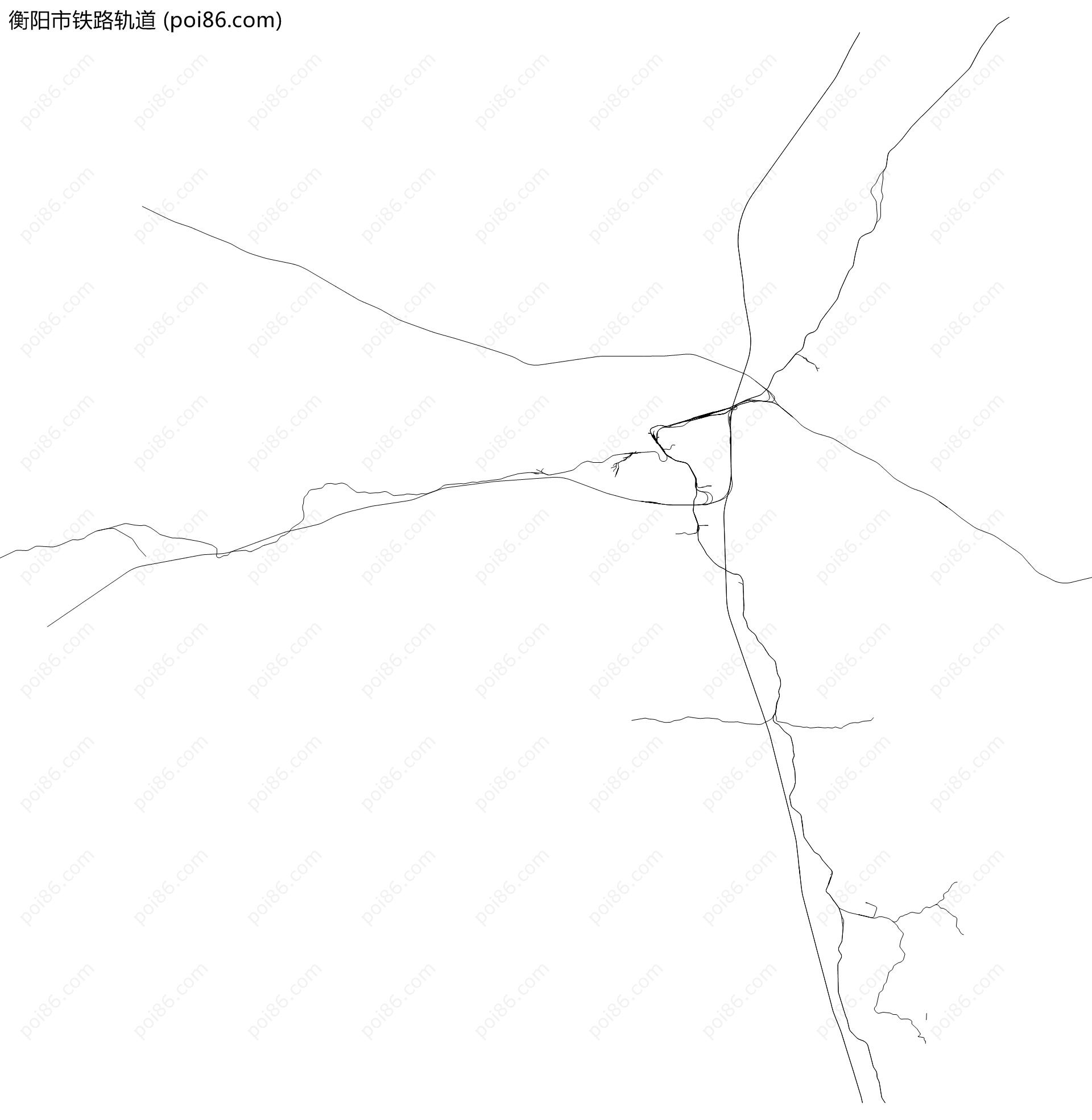 衡阳市铁路轨道地图
