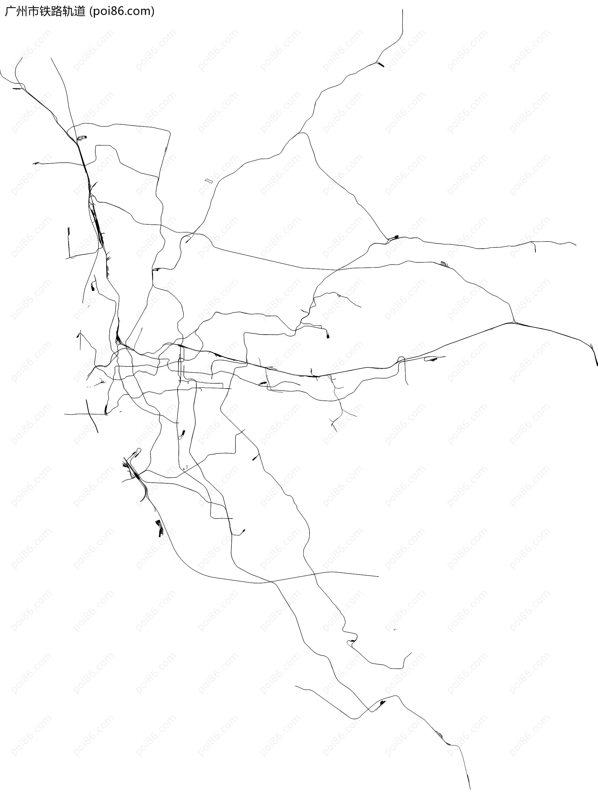 广州市铁路轨道地图