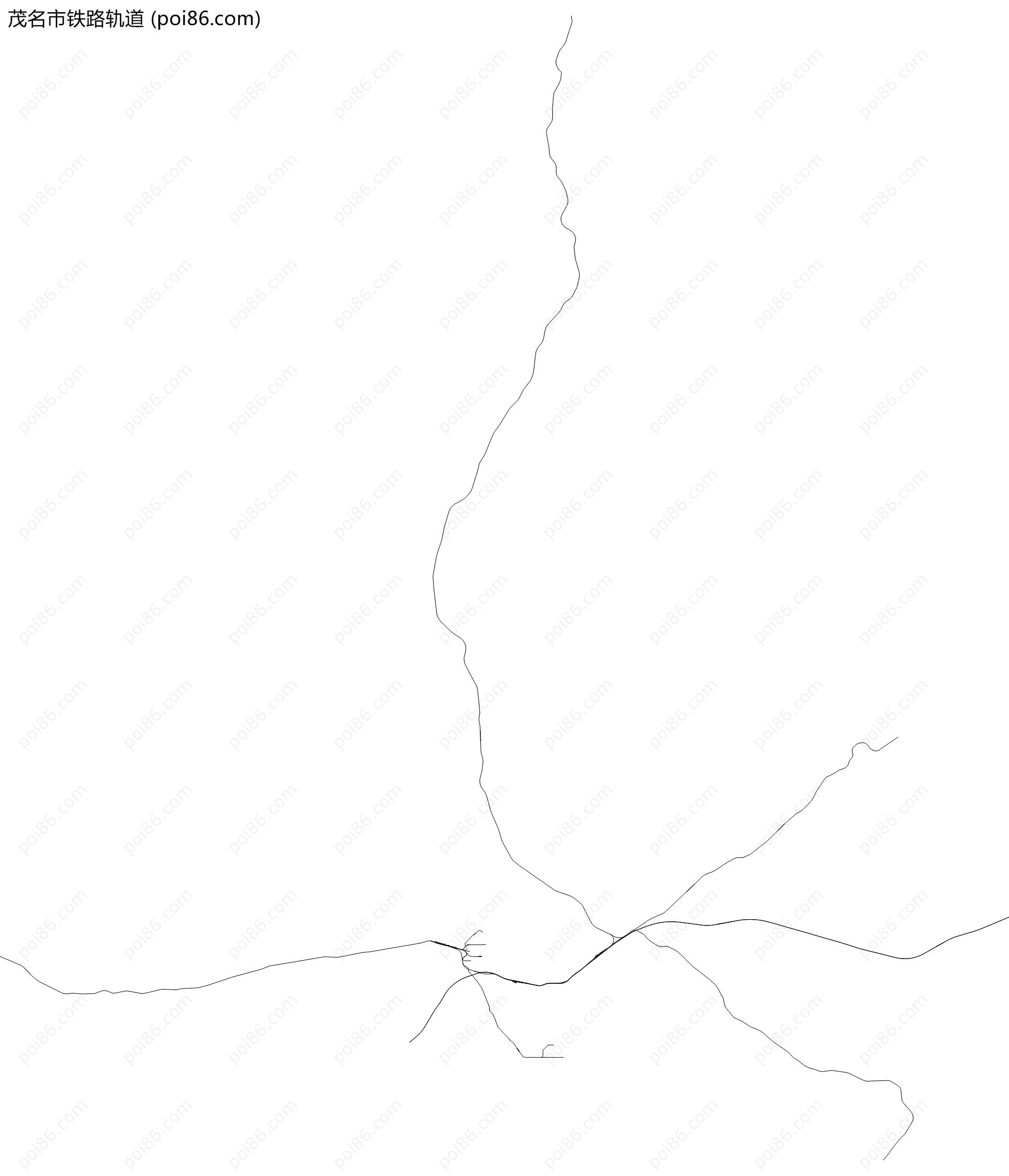 茂名市铁路轨道地图