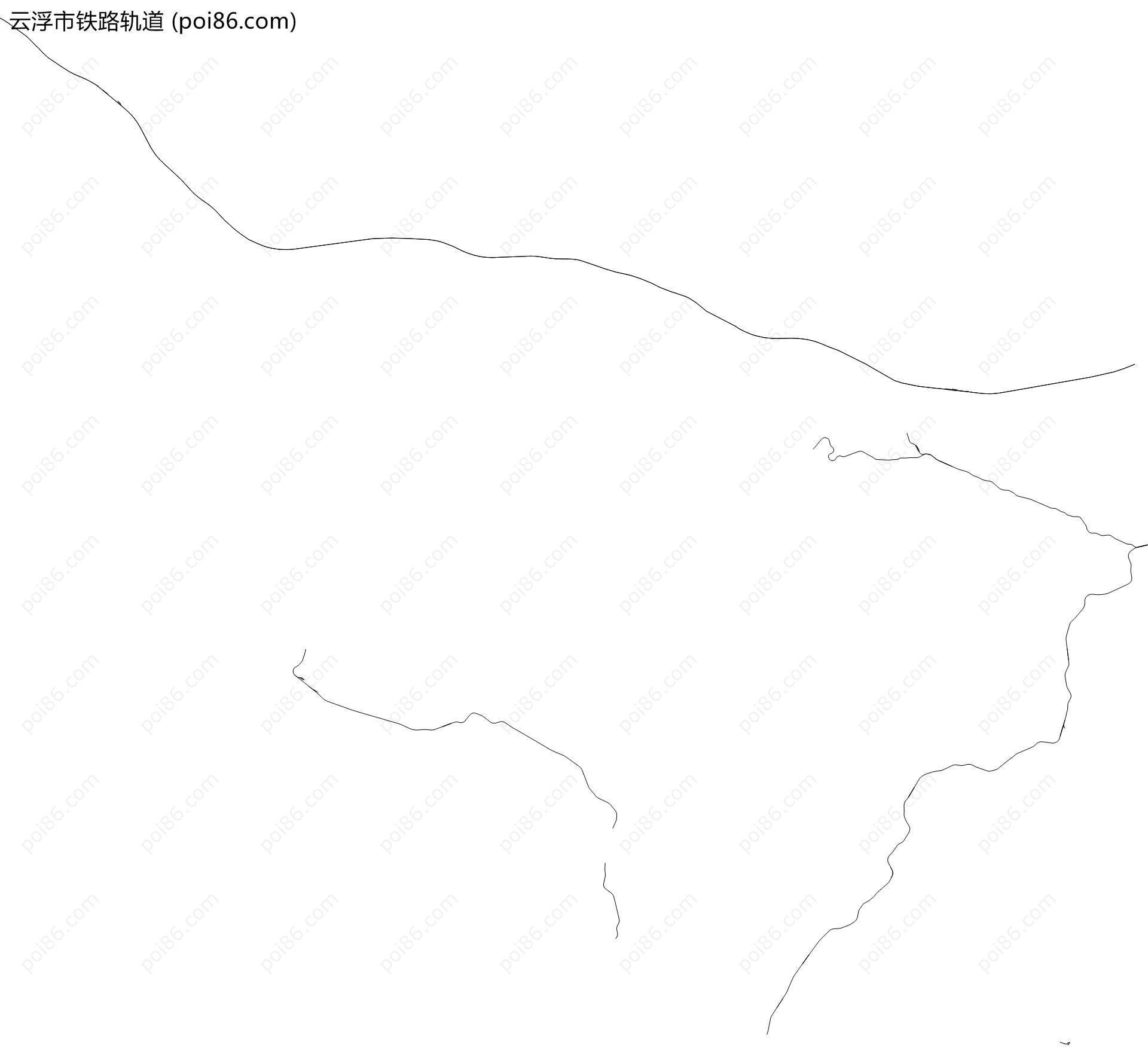 云浮市铁路轨道地图