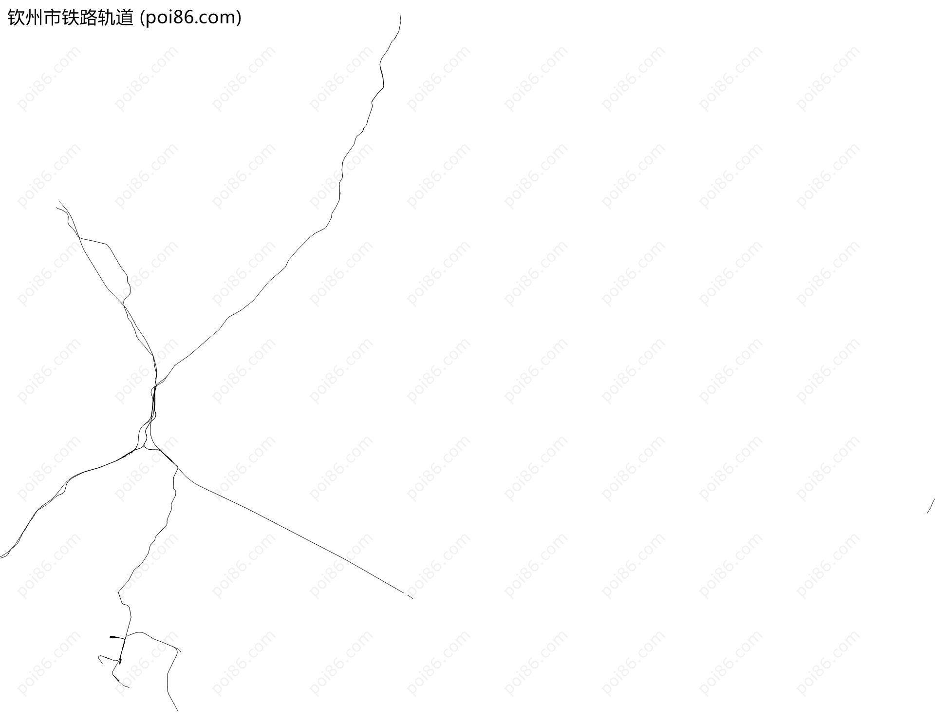 钦州市铁路轨道地图