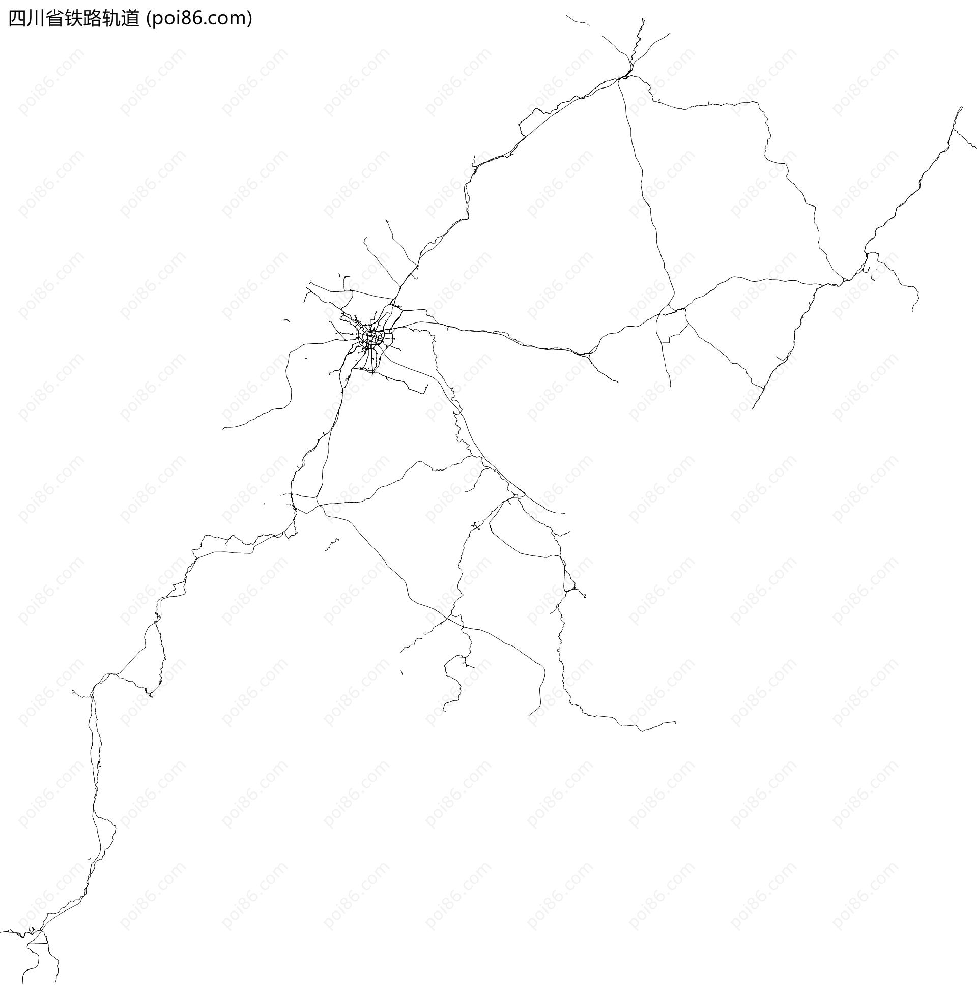 四川省铁路轨道地图