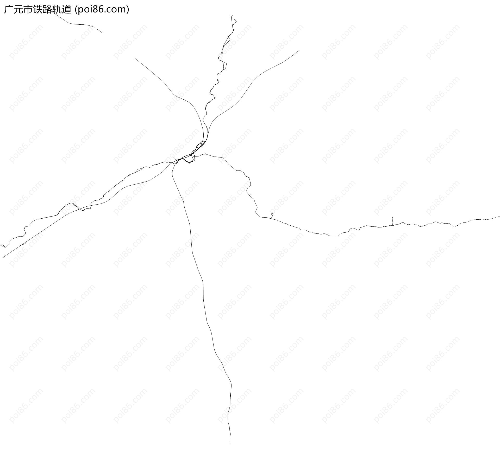 广元市铁路轨道地图