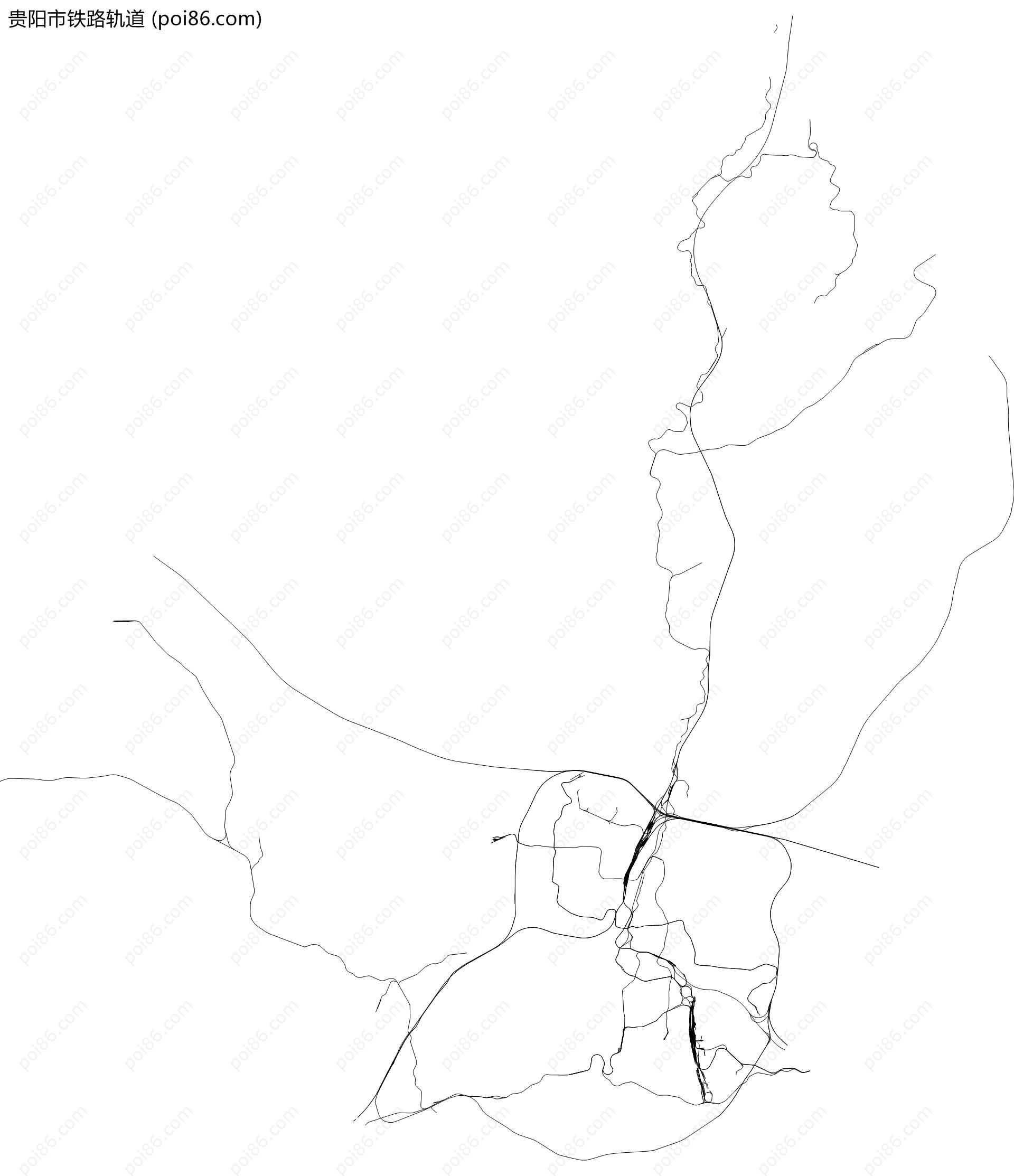 贵阳市铁路轨道地图