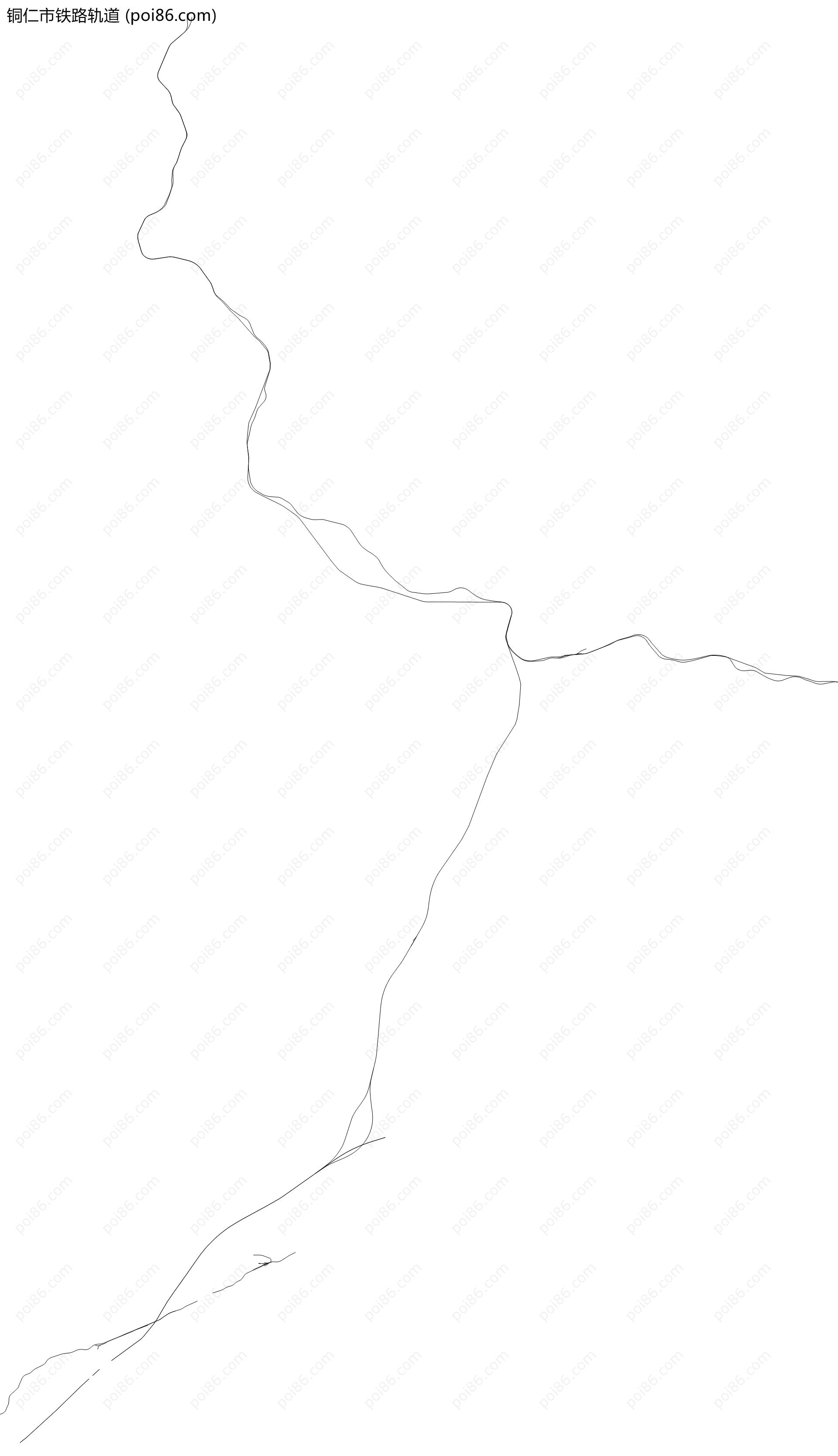 铜仁市铁路轨道地图