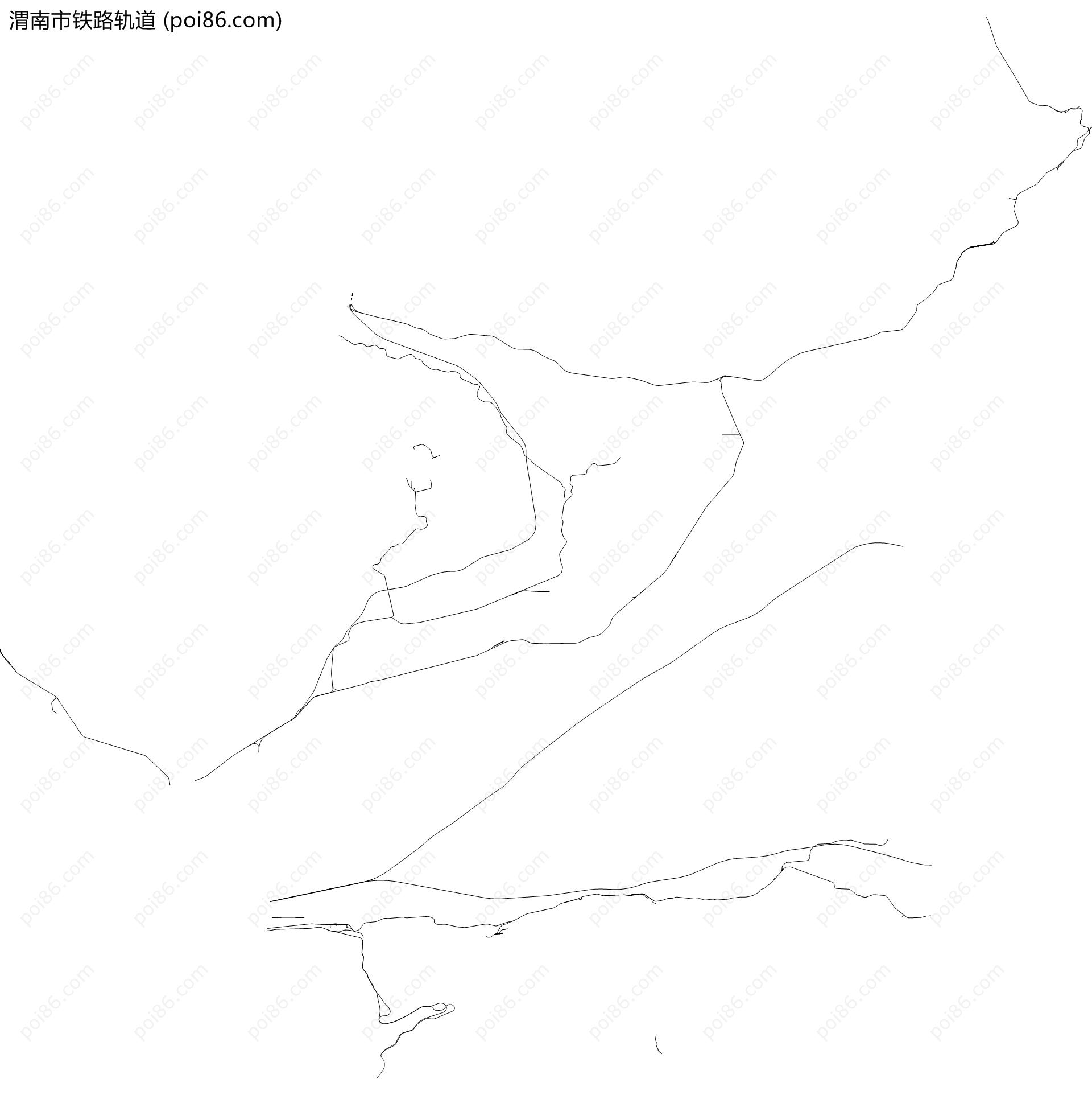 渭南市铁路轨道地图