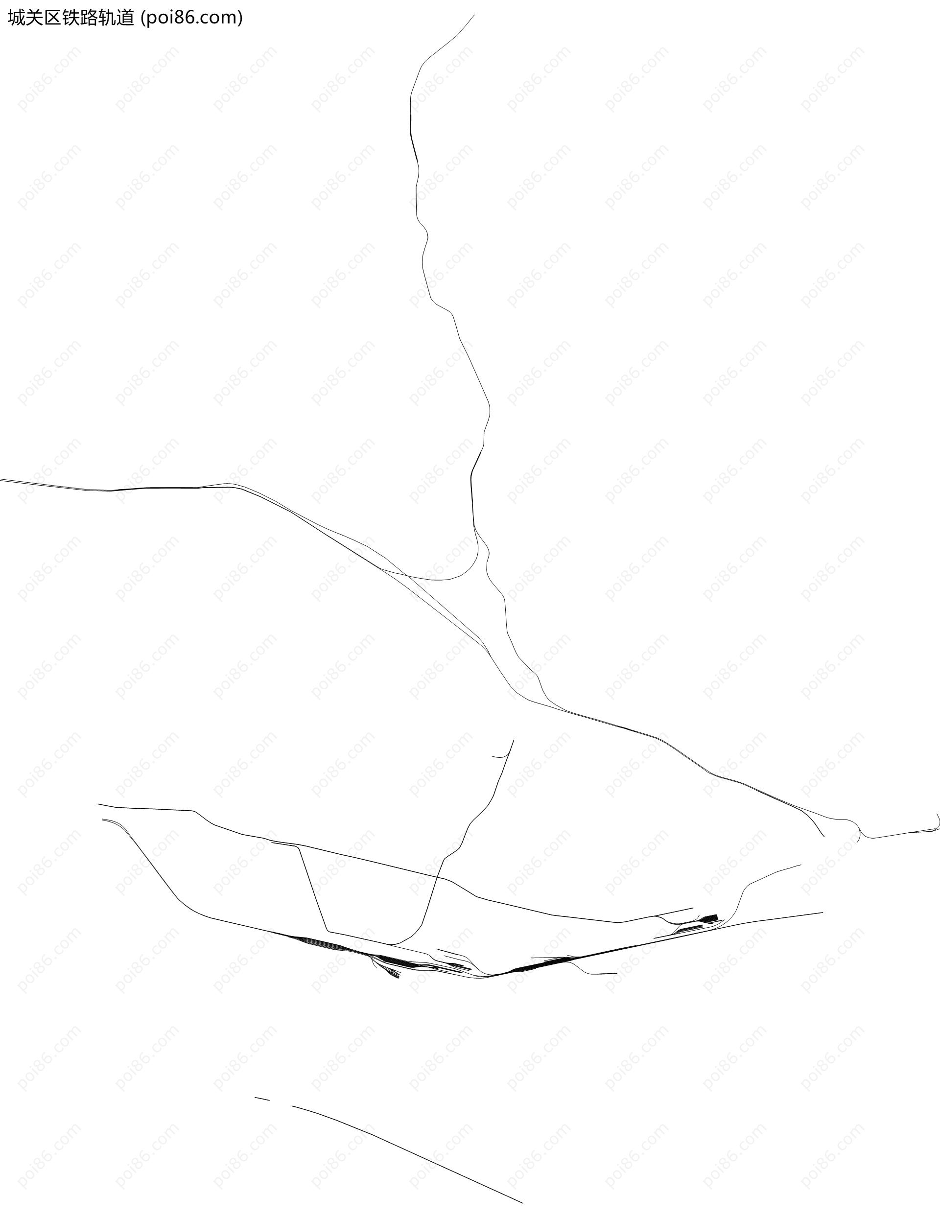 城关区铁路轨道地图
