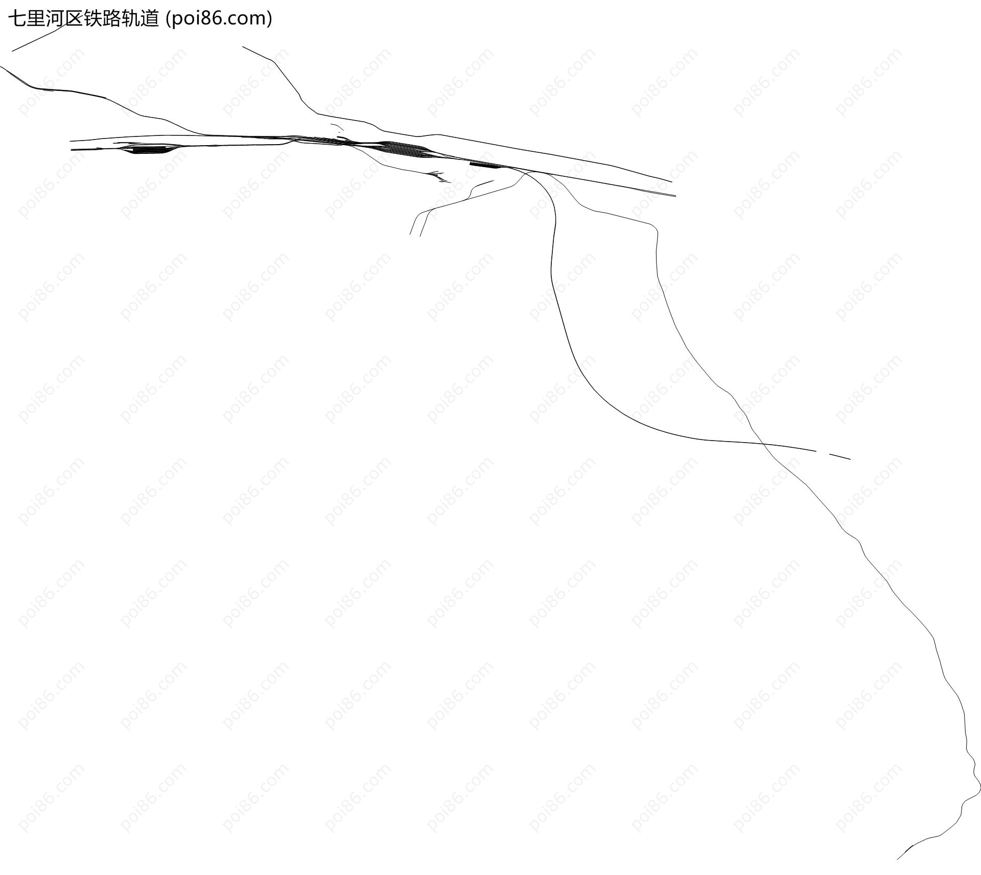 七里河区铁路轨道地图