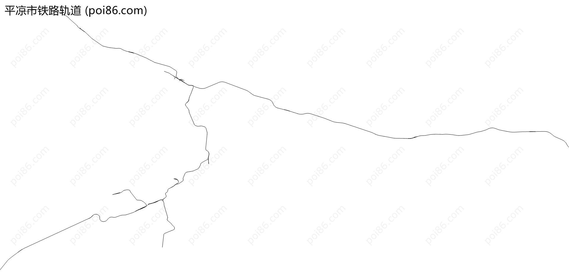 平凉市铁路轨道地图