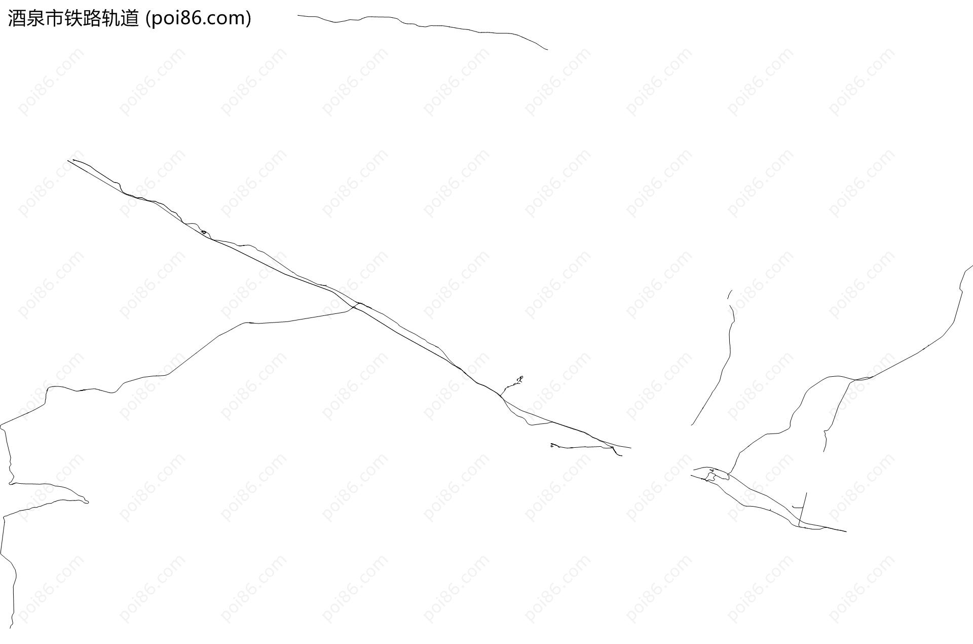 酒泉市铁路轨道地图