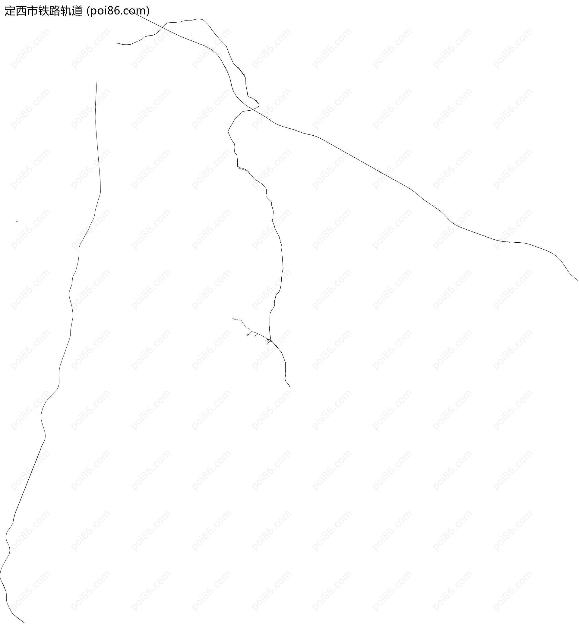 定西市铁路轨道地图