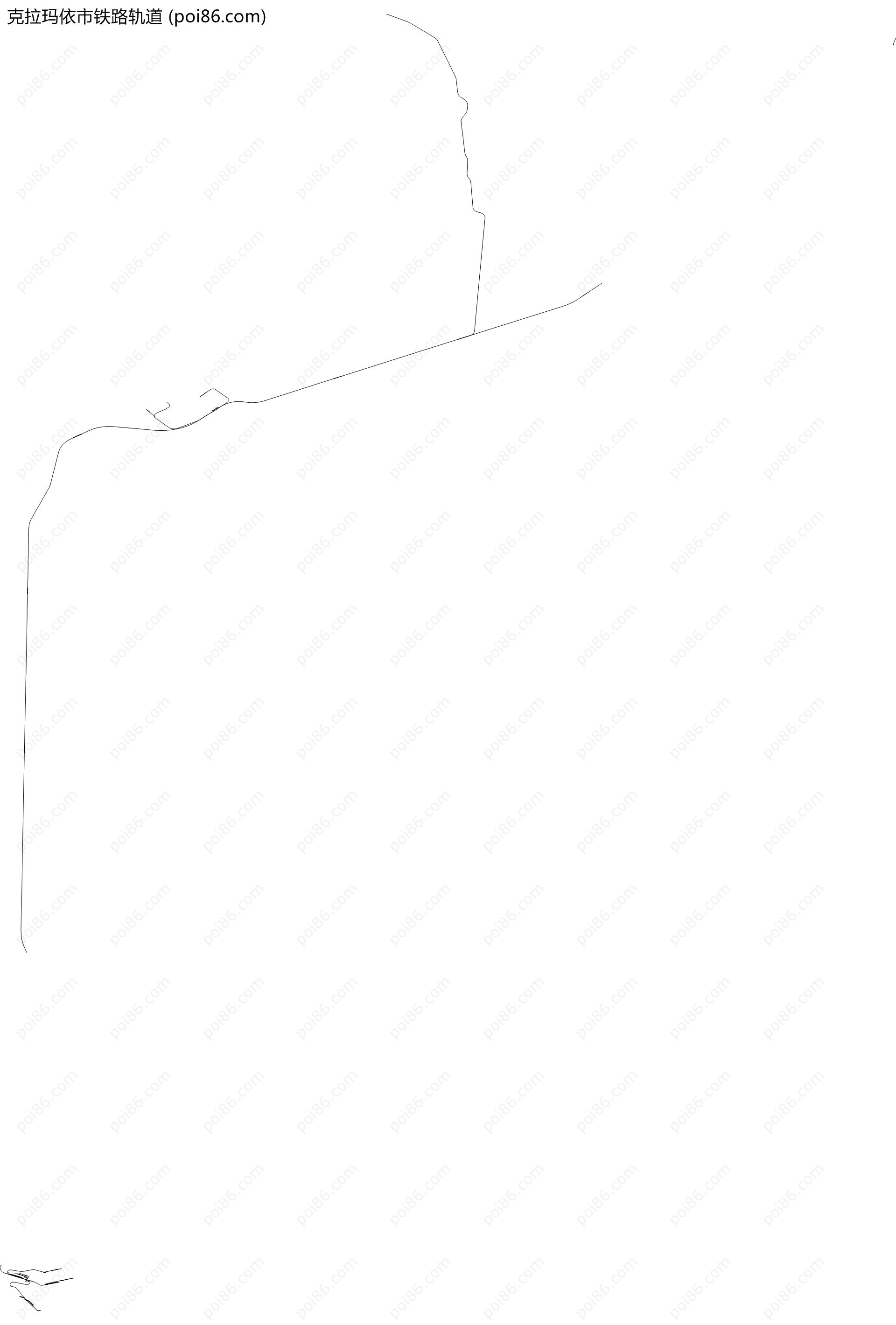 克拉玛依市铁路轨道地图