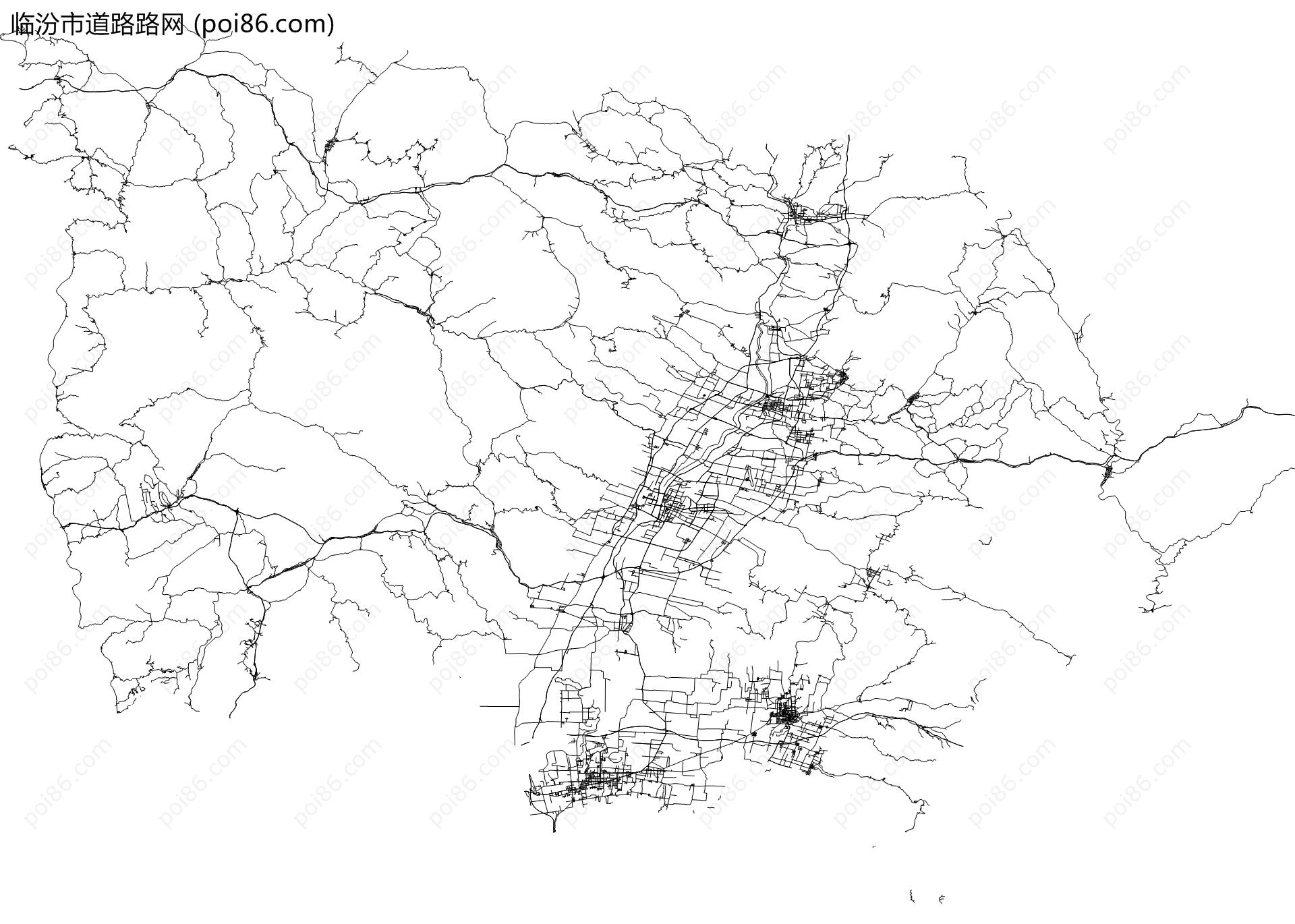 临汾市道路路网地图