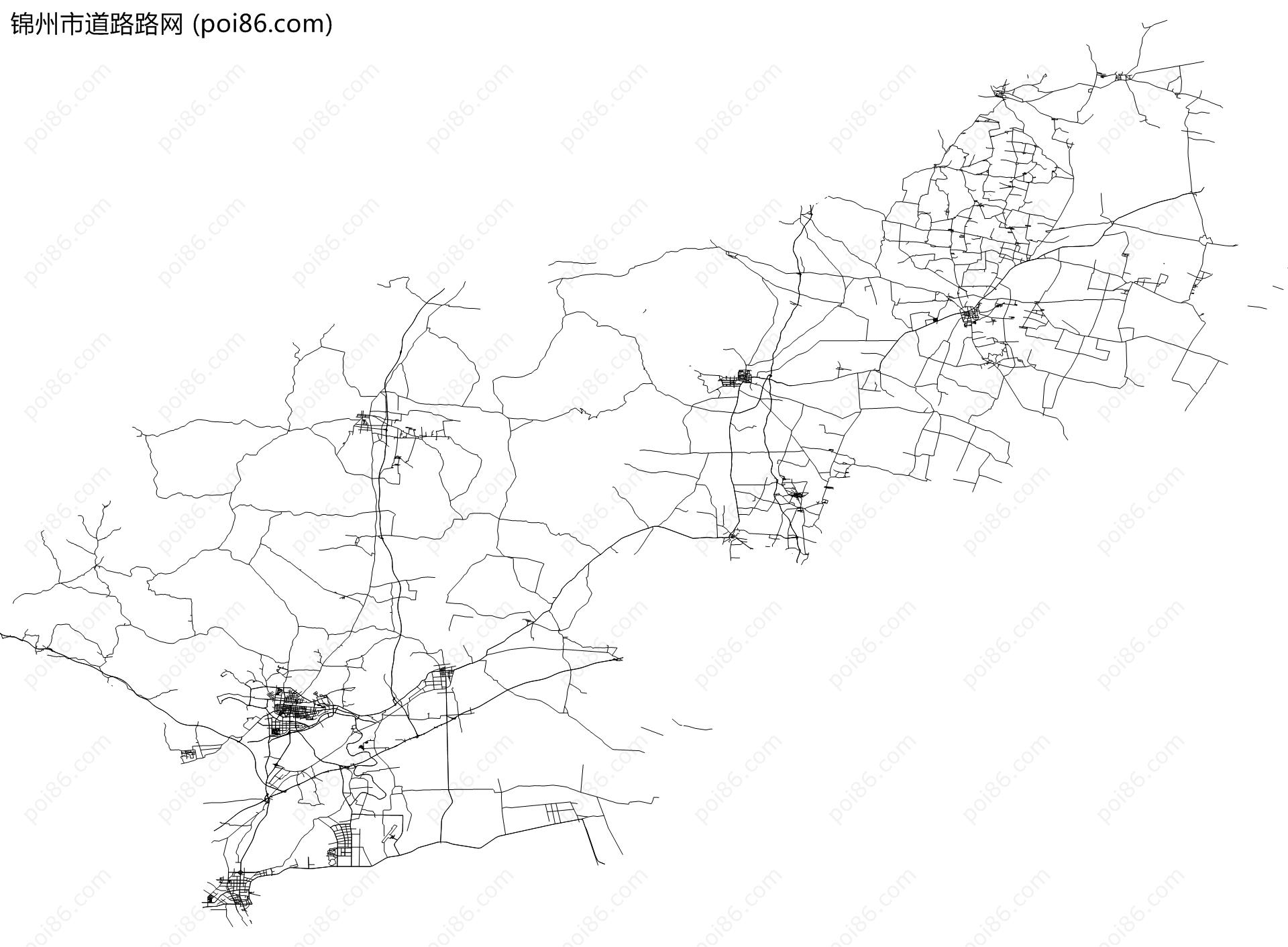 锦州市道路路网地图