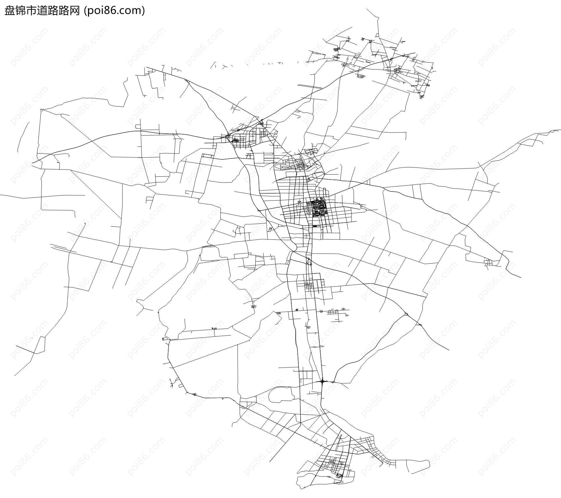 盘锦市道路路网地图