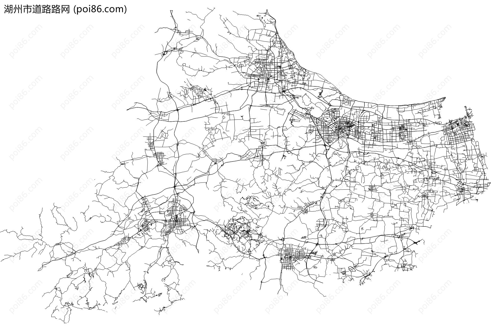 湖州市道路路网地图
