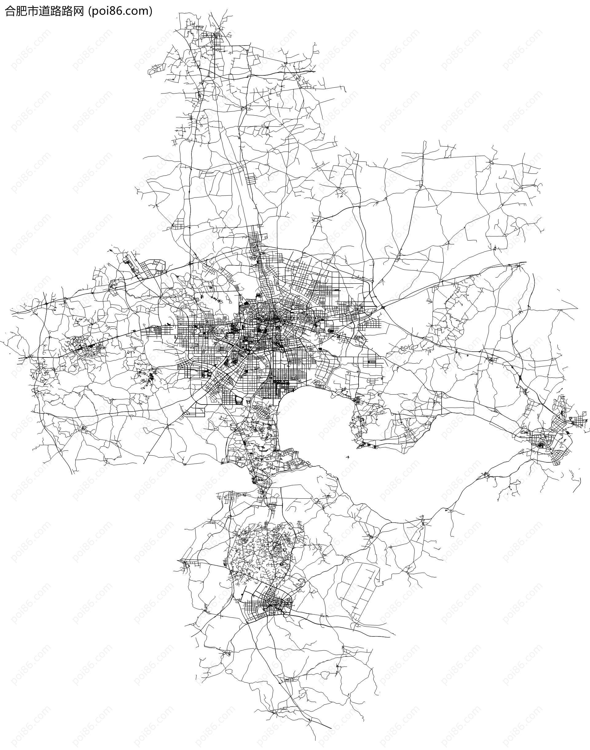 合肥市道路路网地图