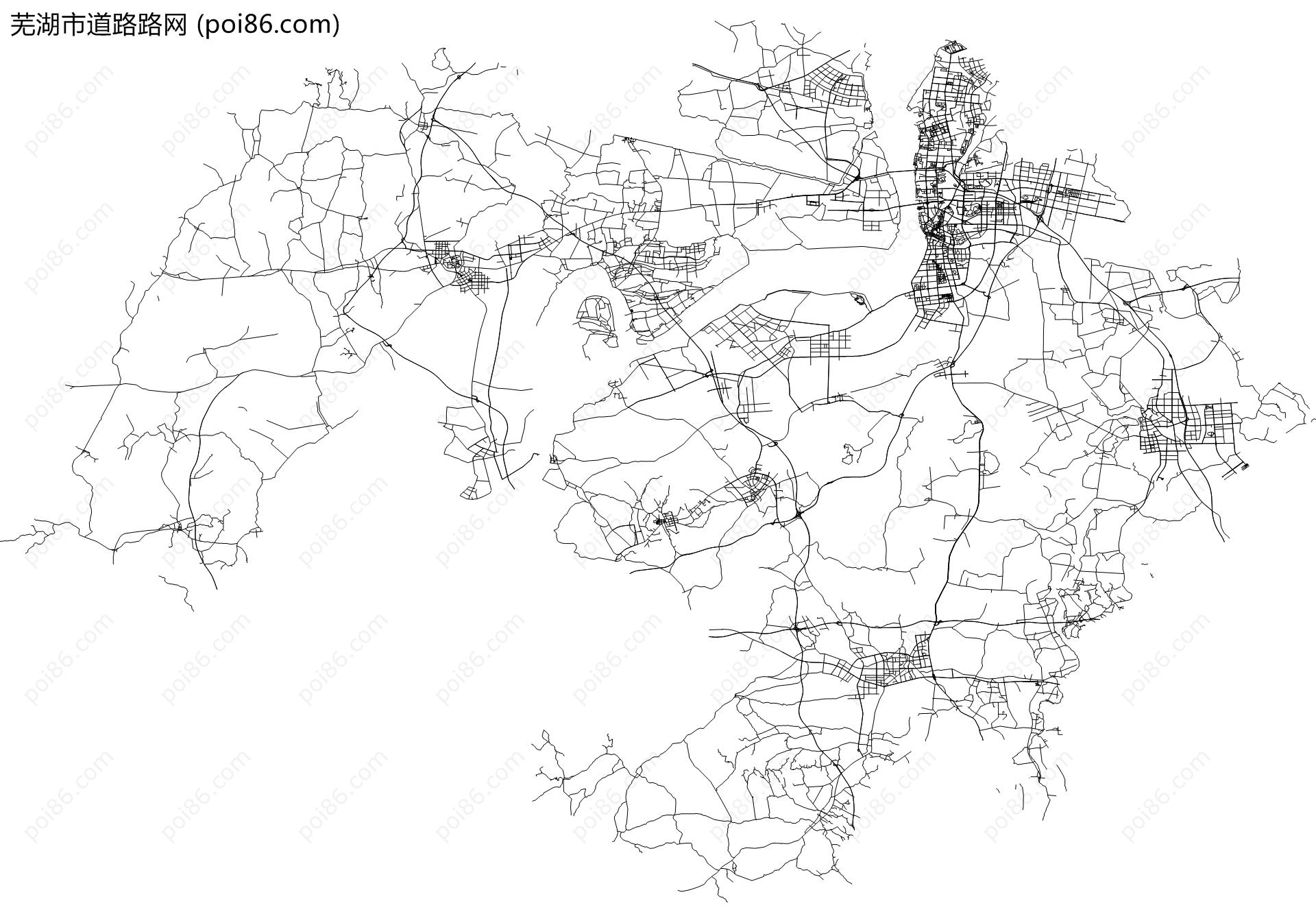 芜湖市道路路网地图