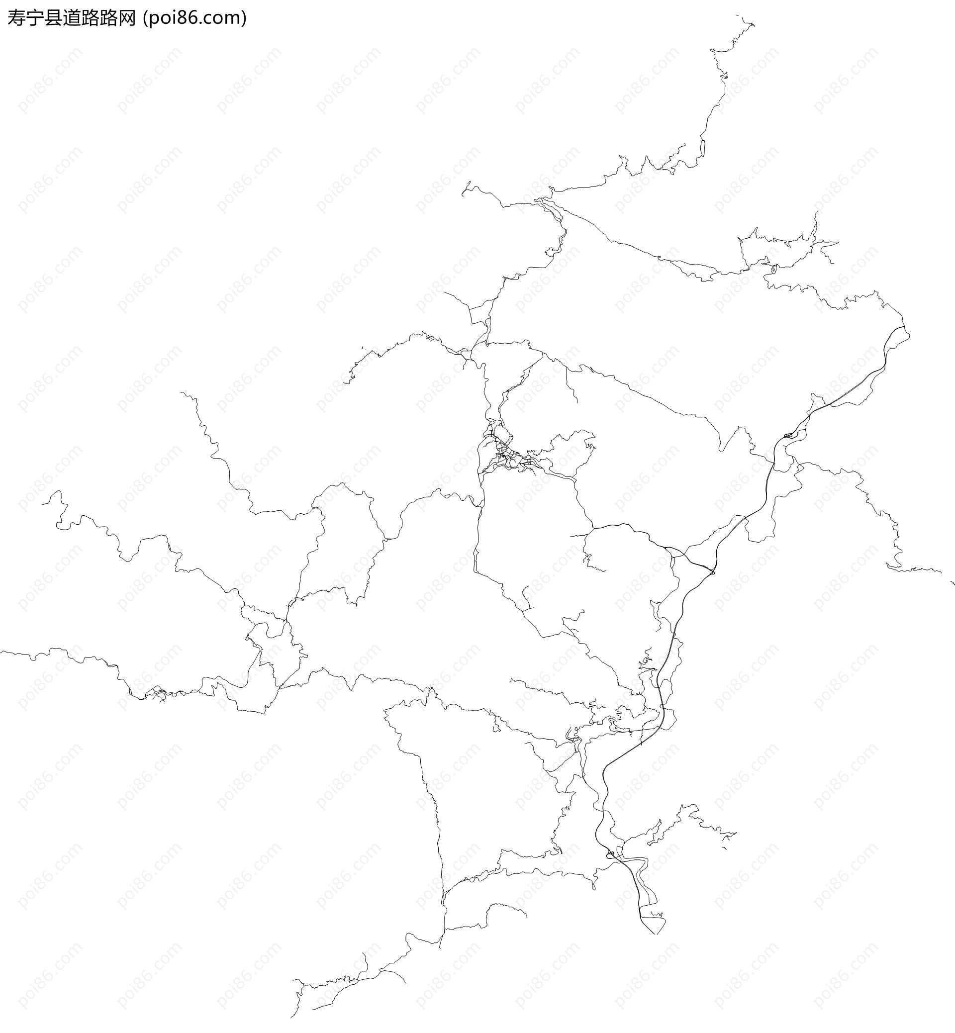 寿宁县道路路网地图