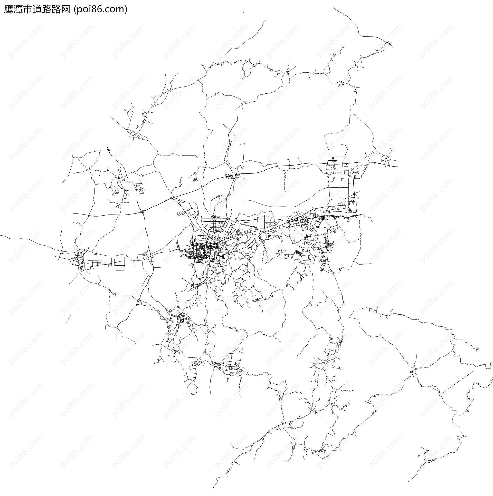鹰潭市道路路网地图