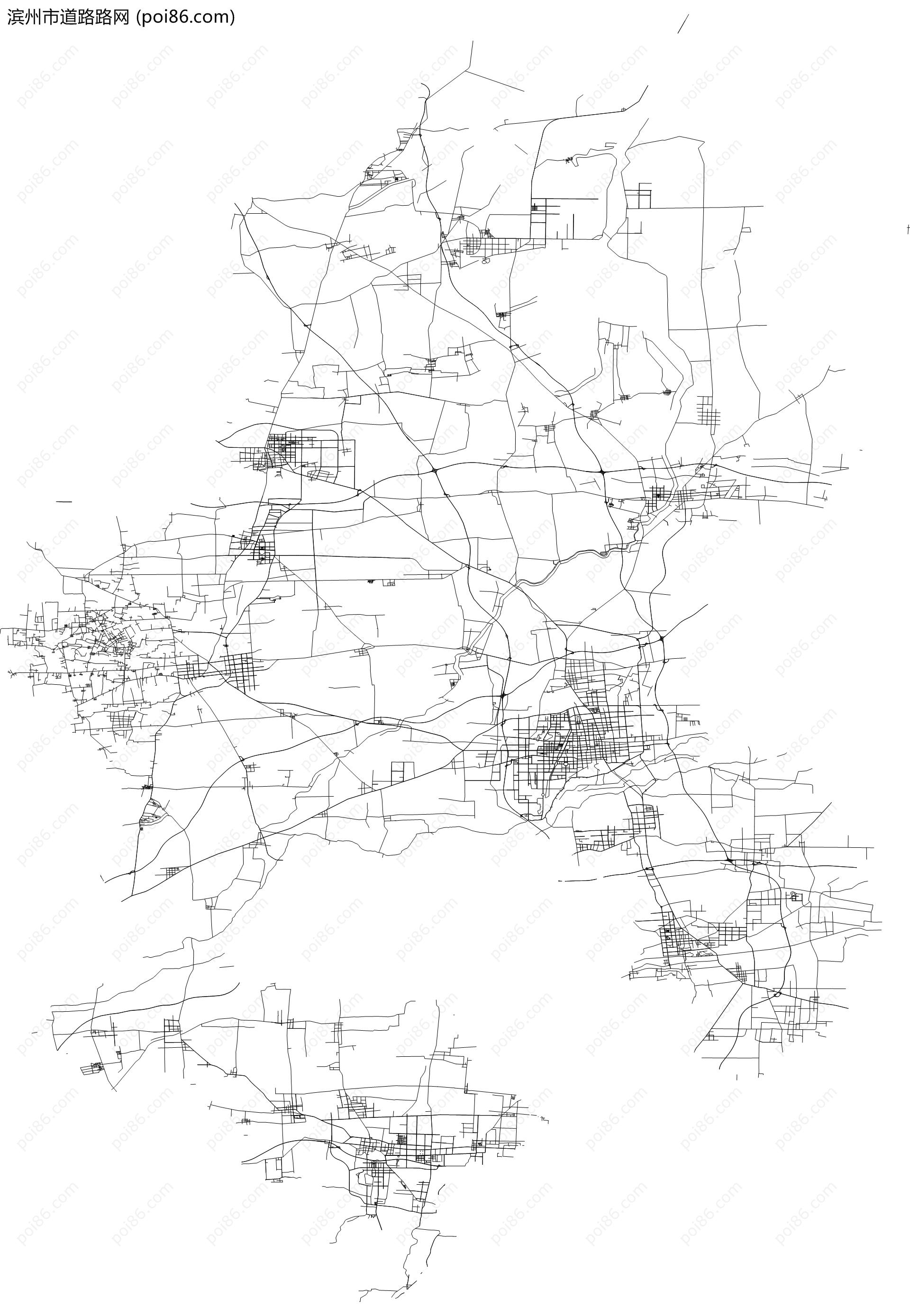 滨州市道路路网地图