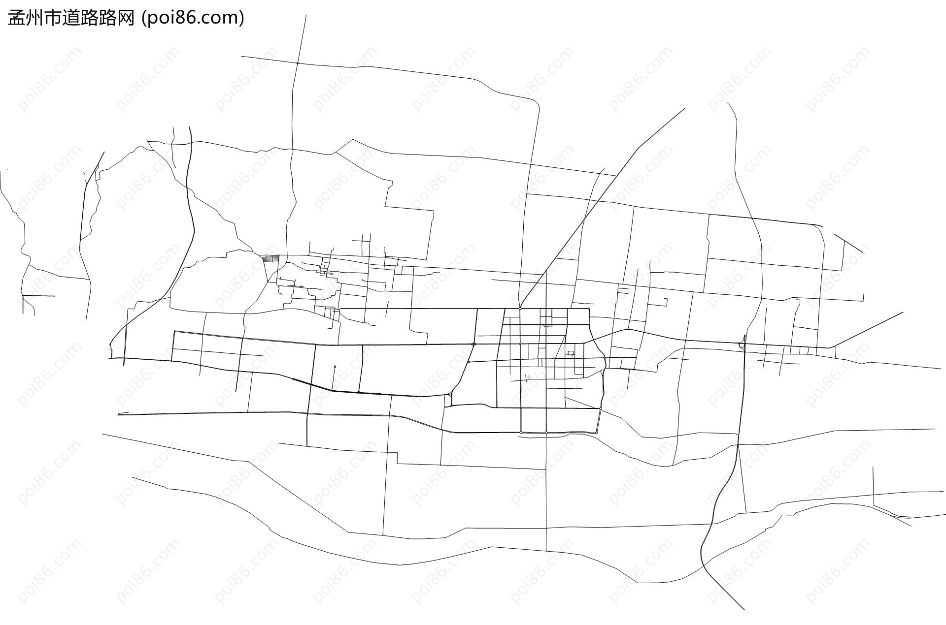孟州市道路路网地图