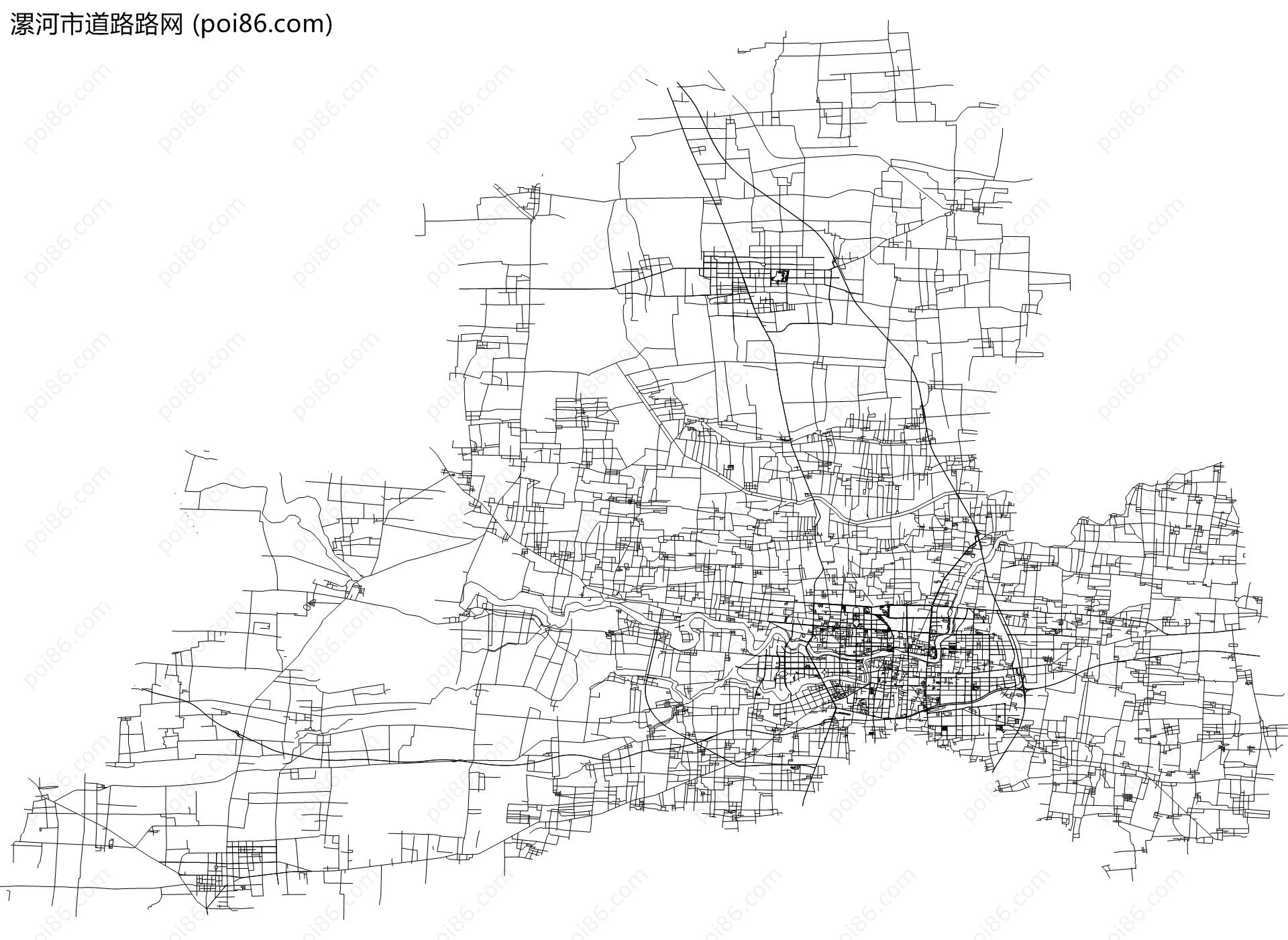 漯河市道路路网地图