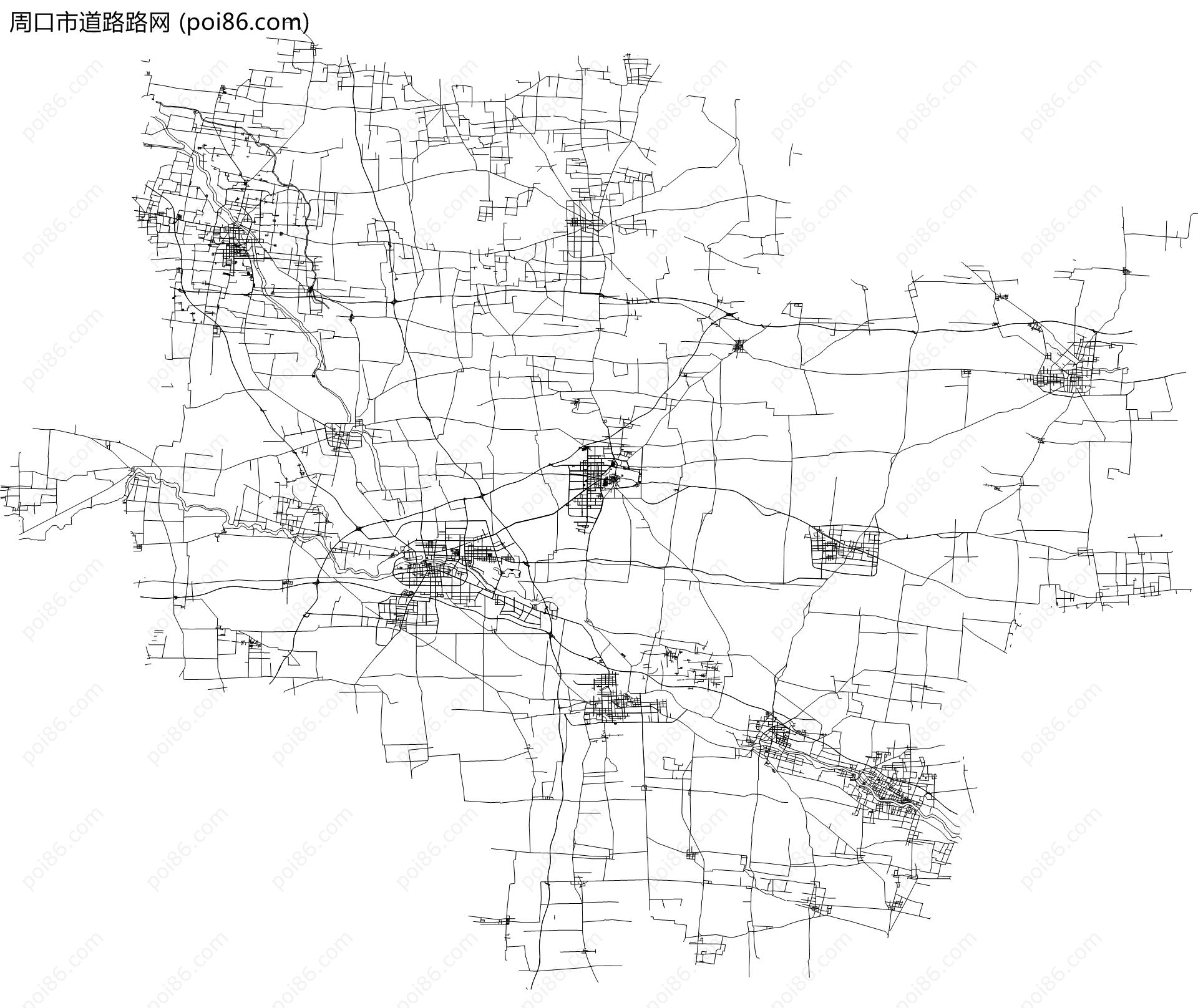 周口市道路路网地图