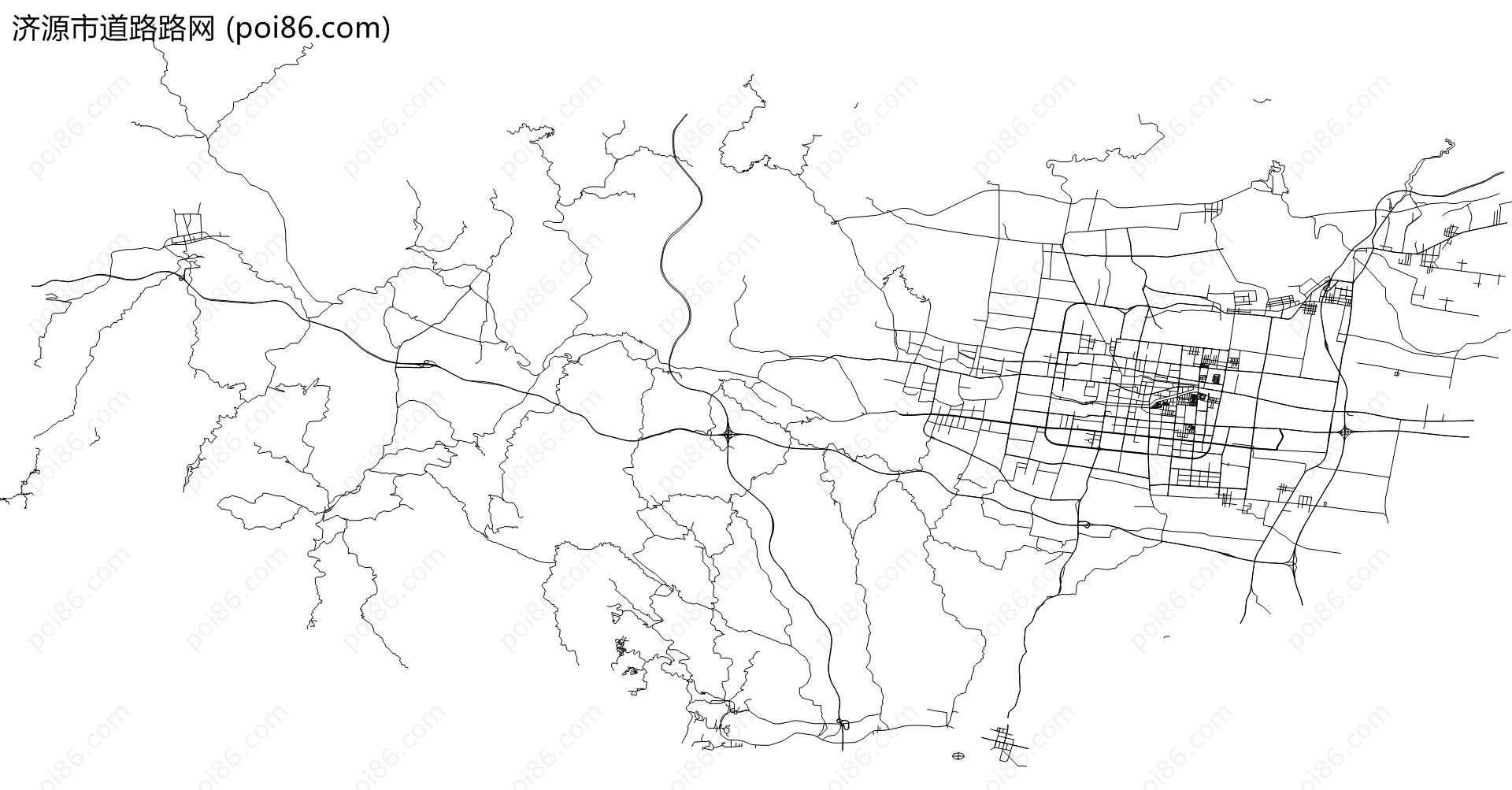 济源市道路路网地图