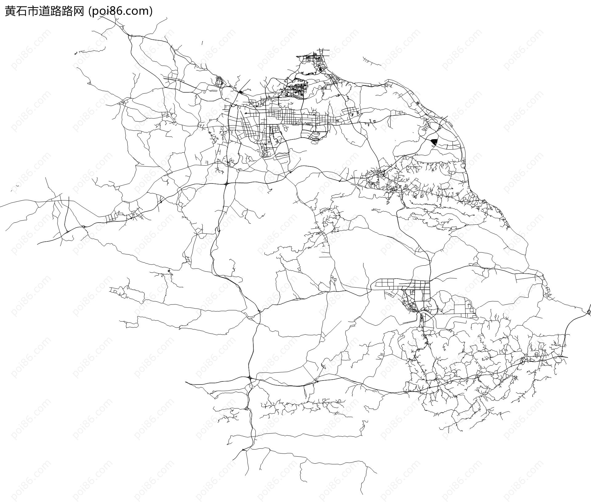 黄石市道路路网地图