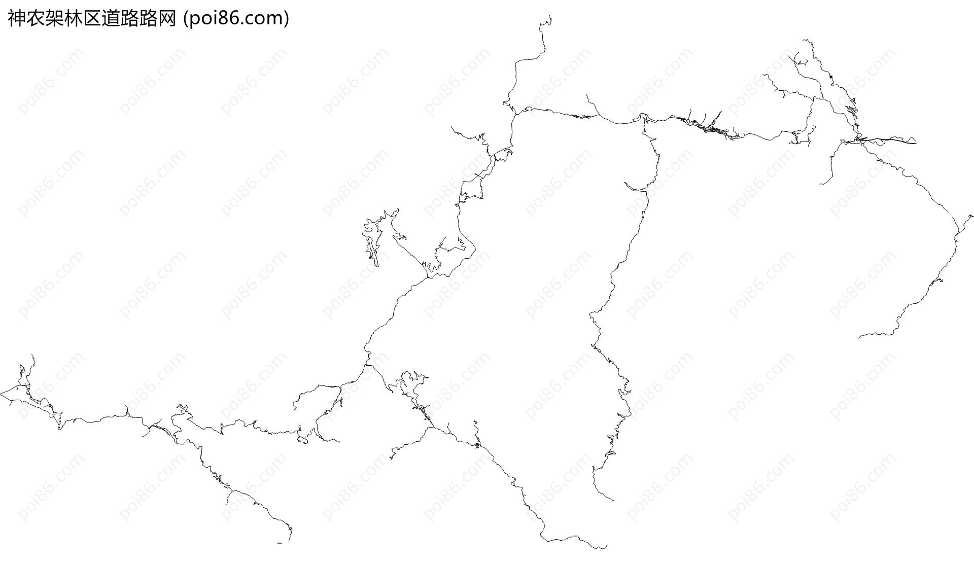 神农架林区道路路网地图