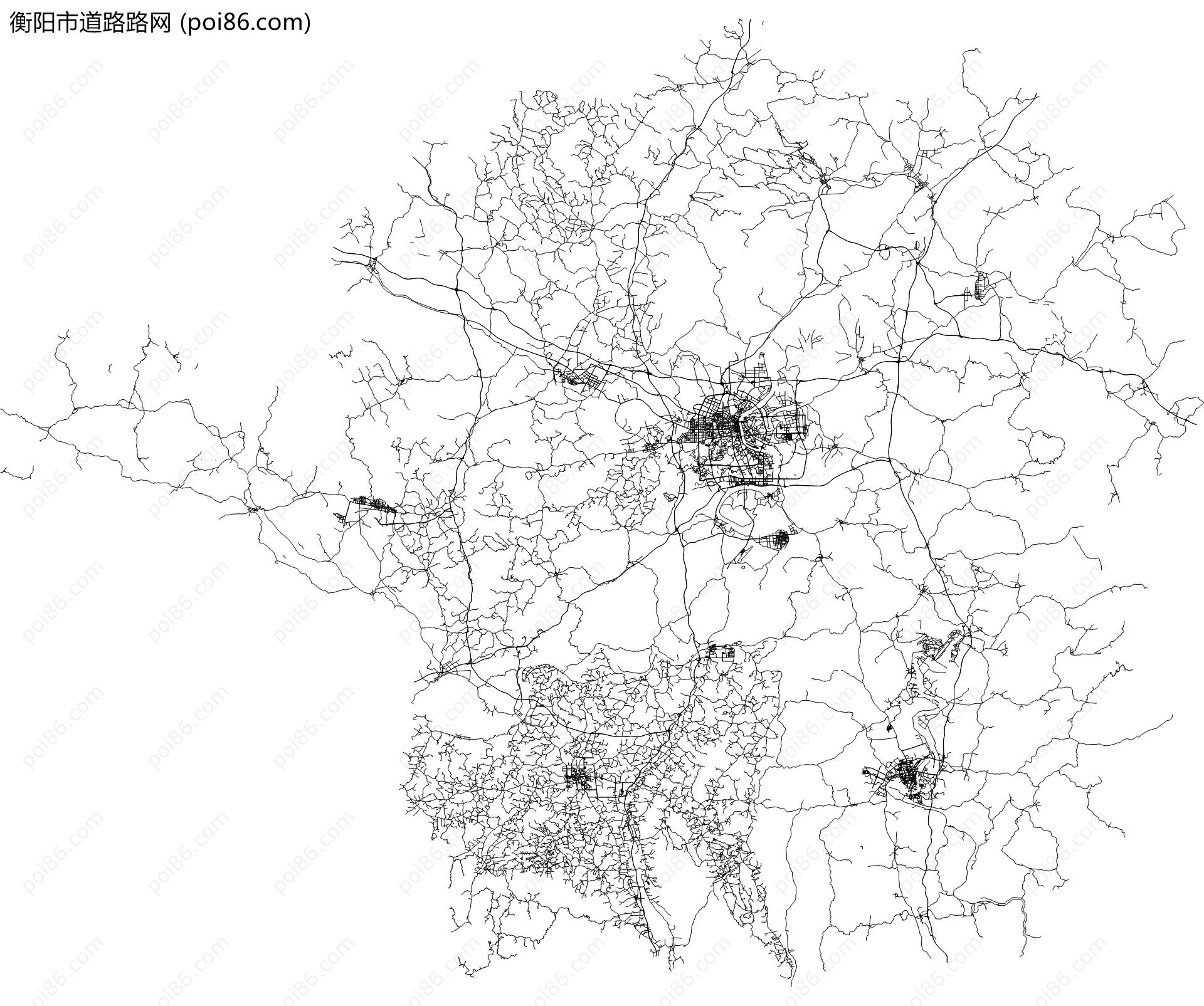 衡阳市道路路网地图