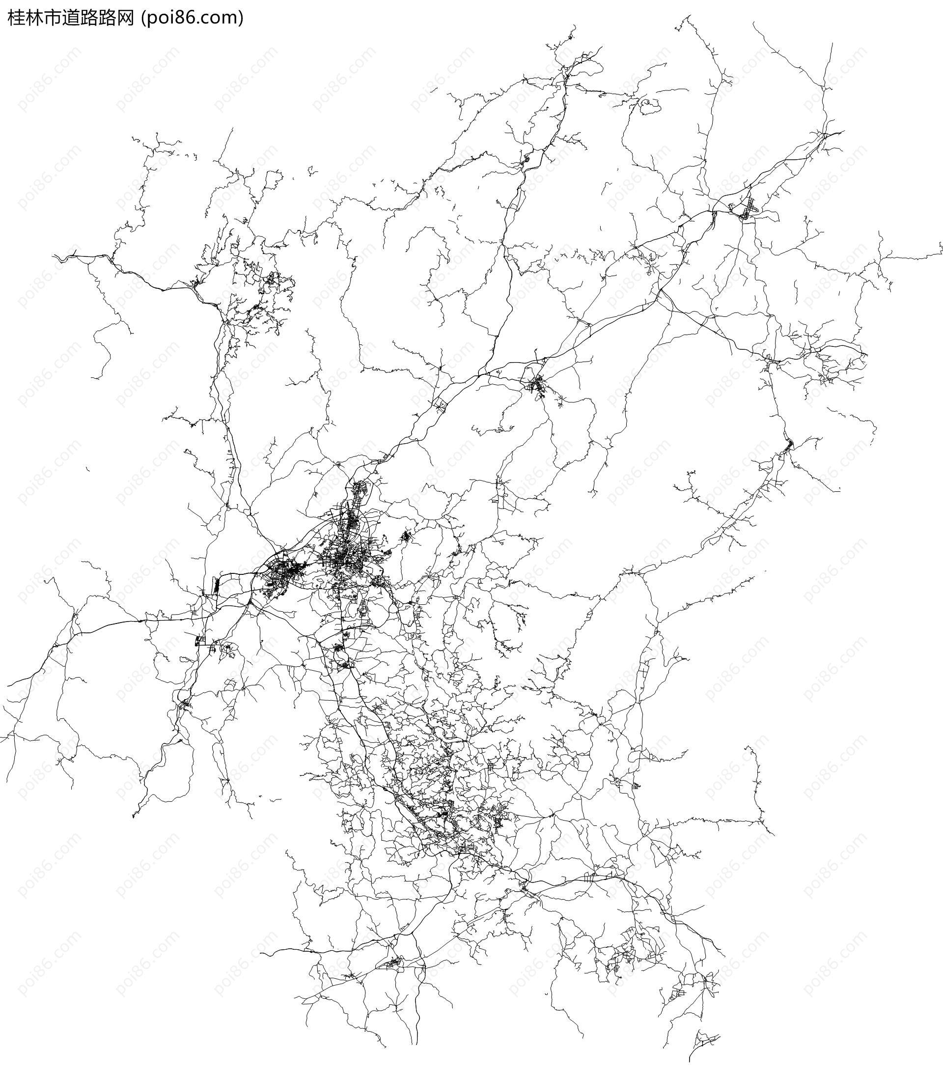 桂林市道路路网地图