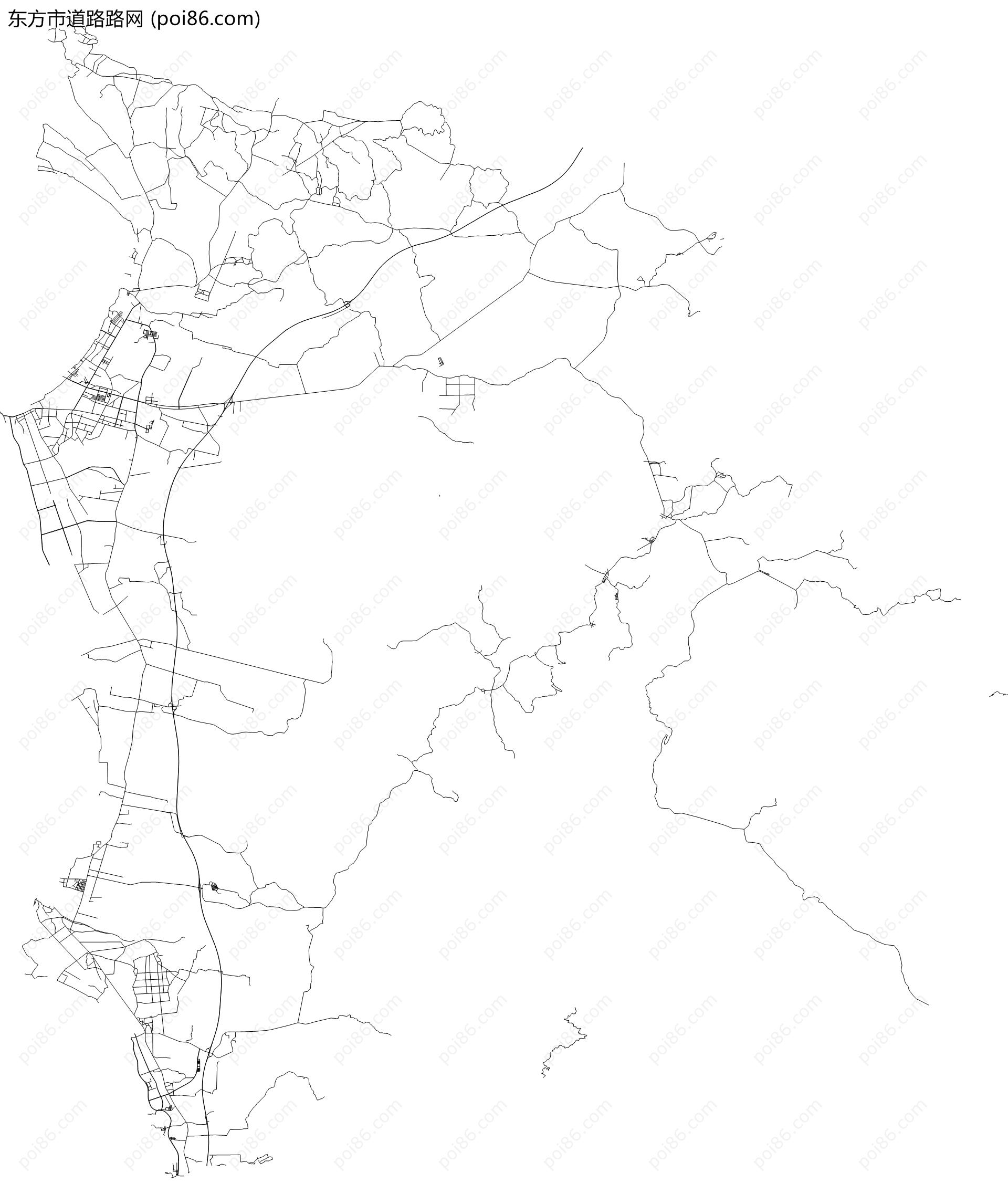 东方市道路路网地图
