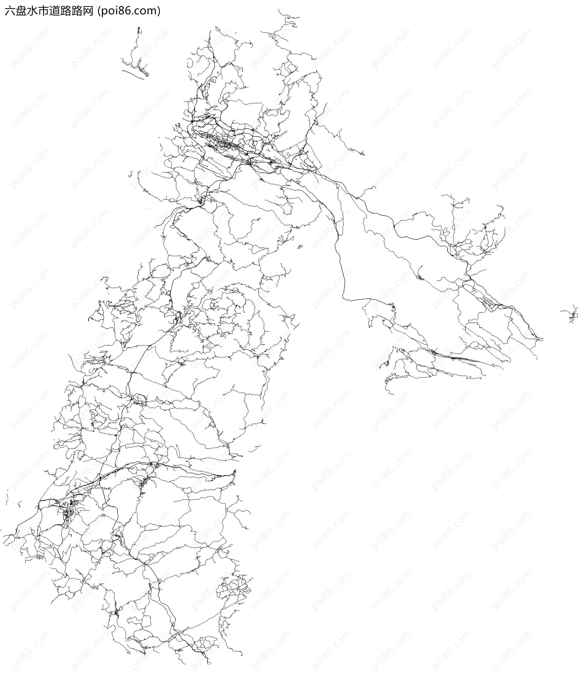 六盘水市道路路网地图